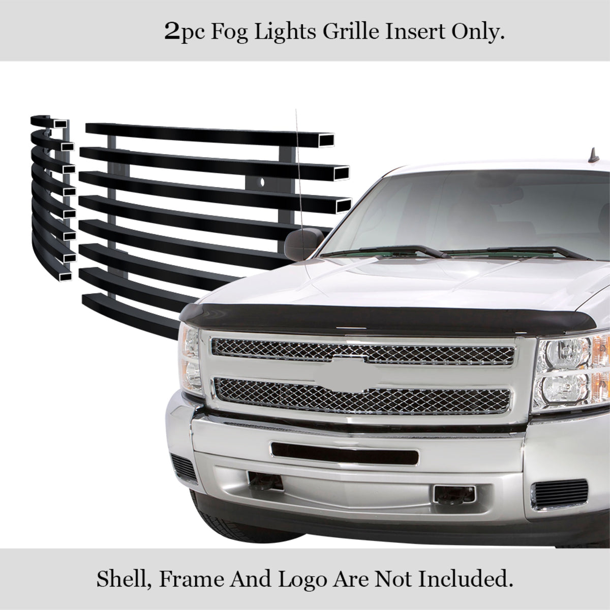 2007-2013 Chevy Silverado 1500 /2007-2010 Chevy Silverado 2500 Hd /2007-2010 Chevy Silverado 3500 Hd Stainless Steel Black Powder Coated Finish Horizontal Billet Black Stainless Steel Billet Grille