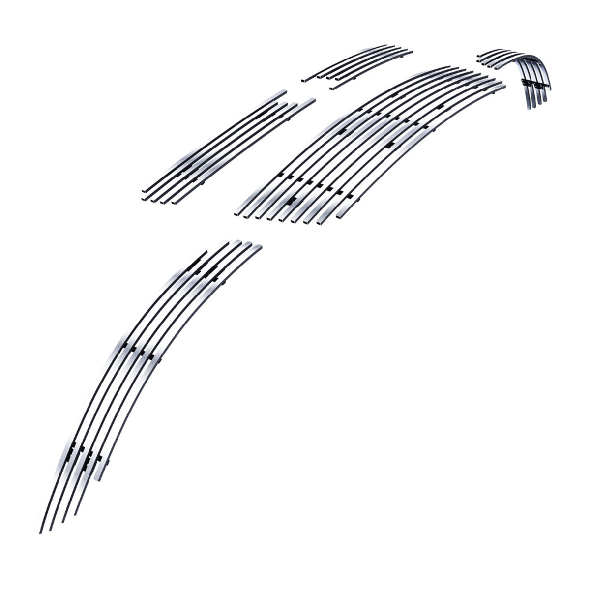 2006-2013 Chevy Impala Lt Without Fog Light/2006-2013 Chevy Impala Ls Without Fog Light 8X6 Horizontal Billet Stainless Steel Billet Grille