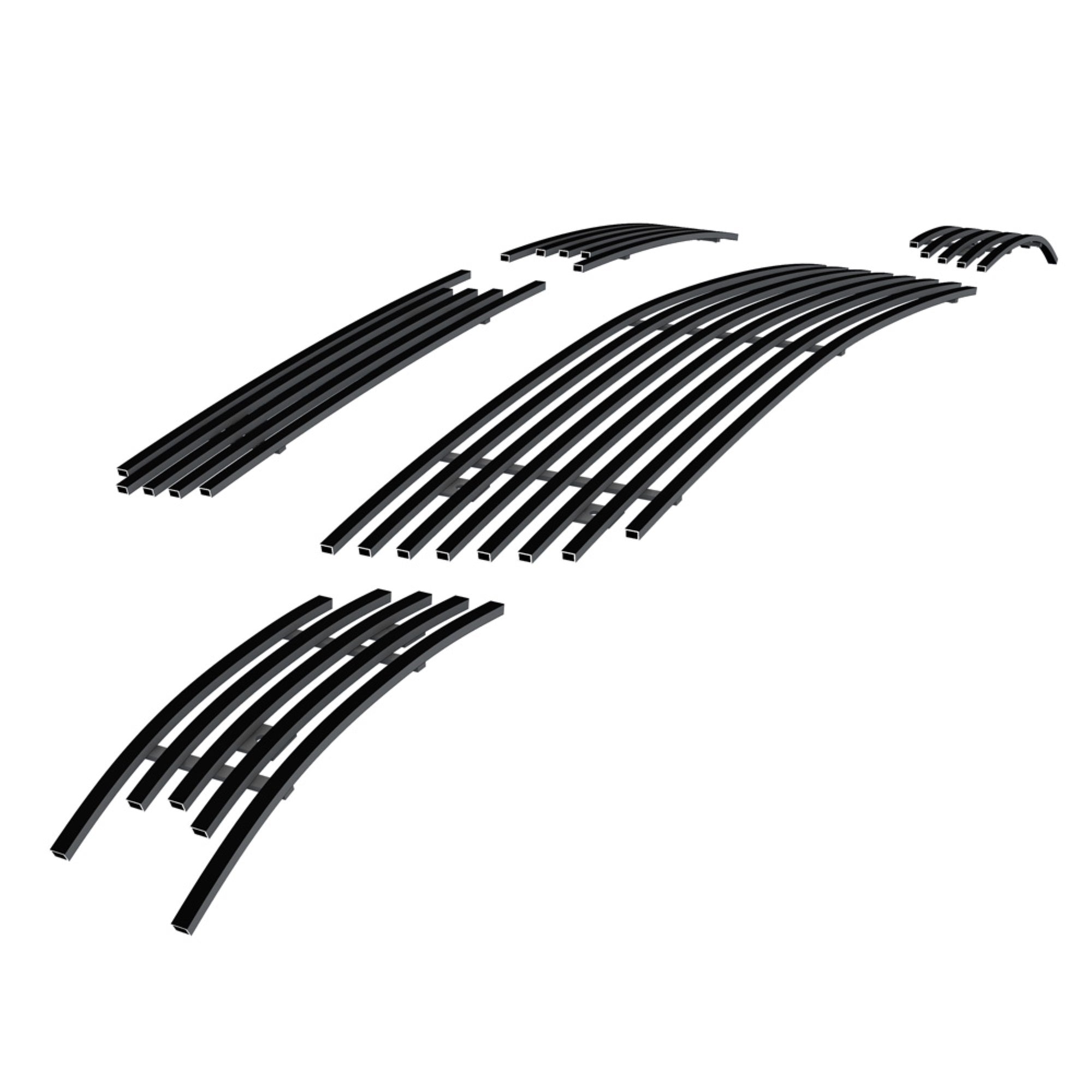 2006-2013 Chevy Impala With Fog Light /2014-2016 Chevy Impala Limited Model Only With Fog Light 8X6 HORIZONTAL BILLET Black Stainless Steel Billet Grille