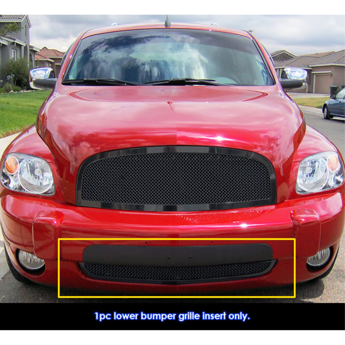 2006-2011 Chevy Hhr Not For Ss Model Stainless Steel Black Powder Coated Finish 1.8 Mm Wire Mesh Black Wire Mesh Grille