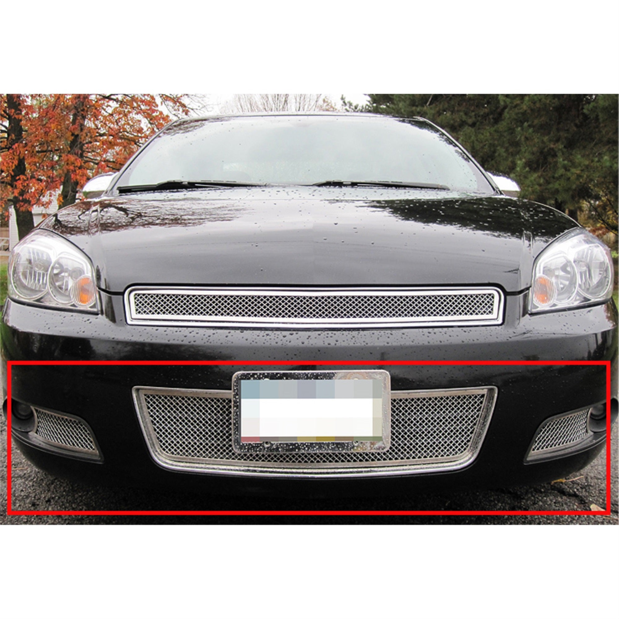 2006-2013 Chevy Impala With Fog Light /2014-2016 Chevy Impala Limited Model Only With Fog Light Stainless Steel Polished Finish 1.8 Mm Wire Mesh Mesh Grille