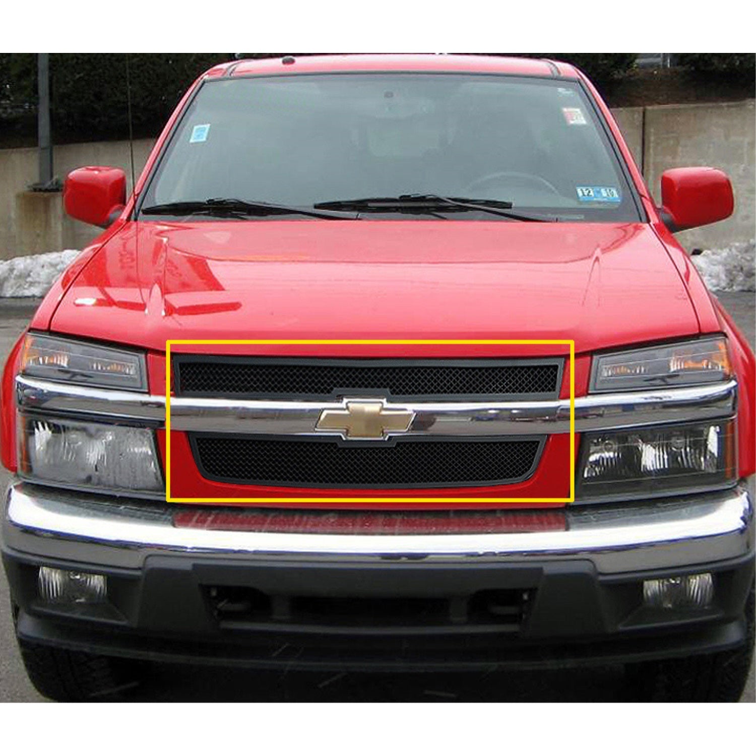 2004-2012 Chevy Colorado Not For Extreme Stainless Steel Black Powder Coated Finish 1.8 Mm Wire Mesh Black Wire Mesh Grille
