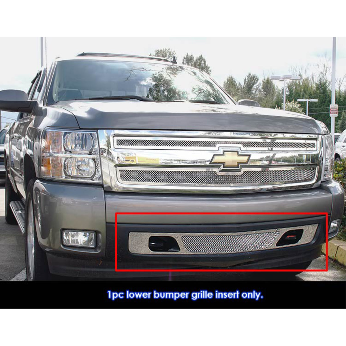 2007-2013 Chevy Silverado 1500 Stainless Steel Polished Finish 1.8 Mm Wire Mesh Mesh Grille