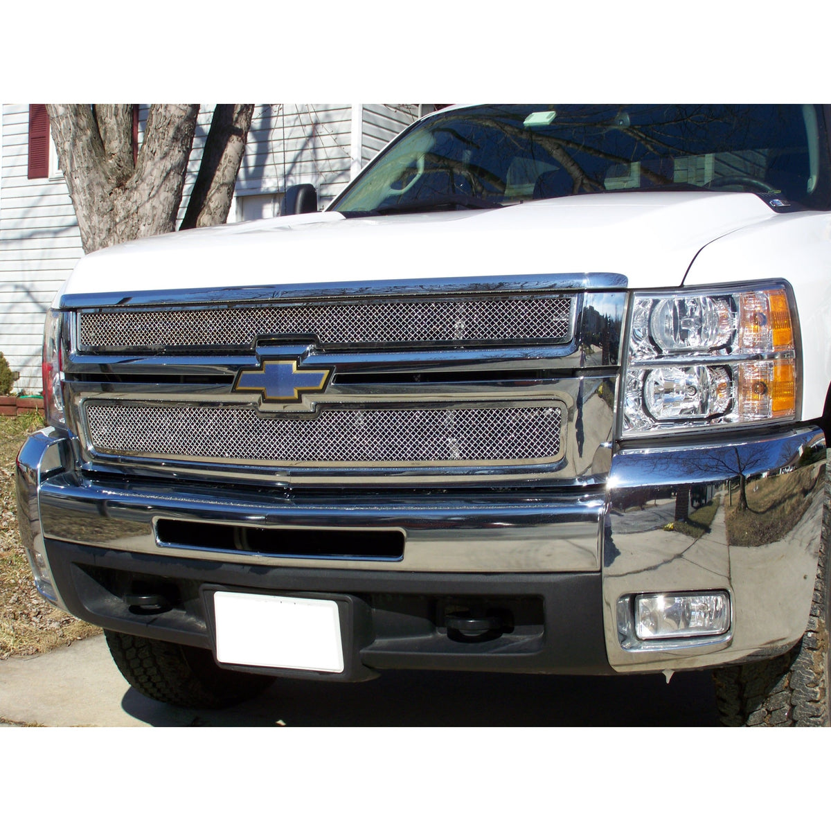 2007-2010 Chevy Silverado 2500 Hd /2007-2010 Chevy Silverado 2500 Hd Stainless Steel Polished Finish 1.8 Mm Wire Mesh Mesh Grille