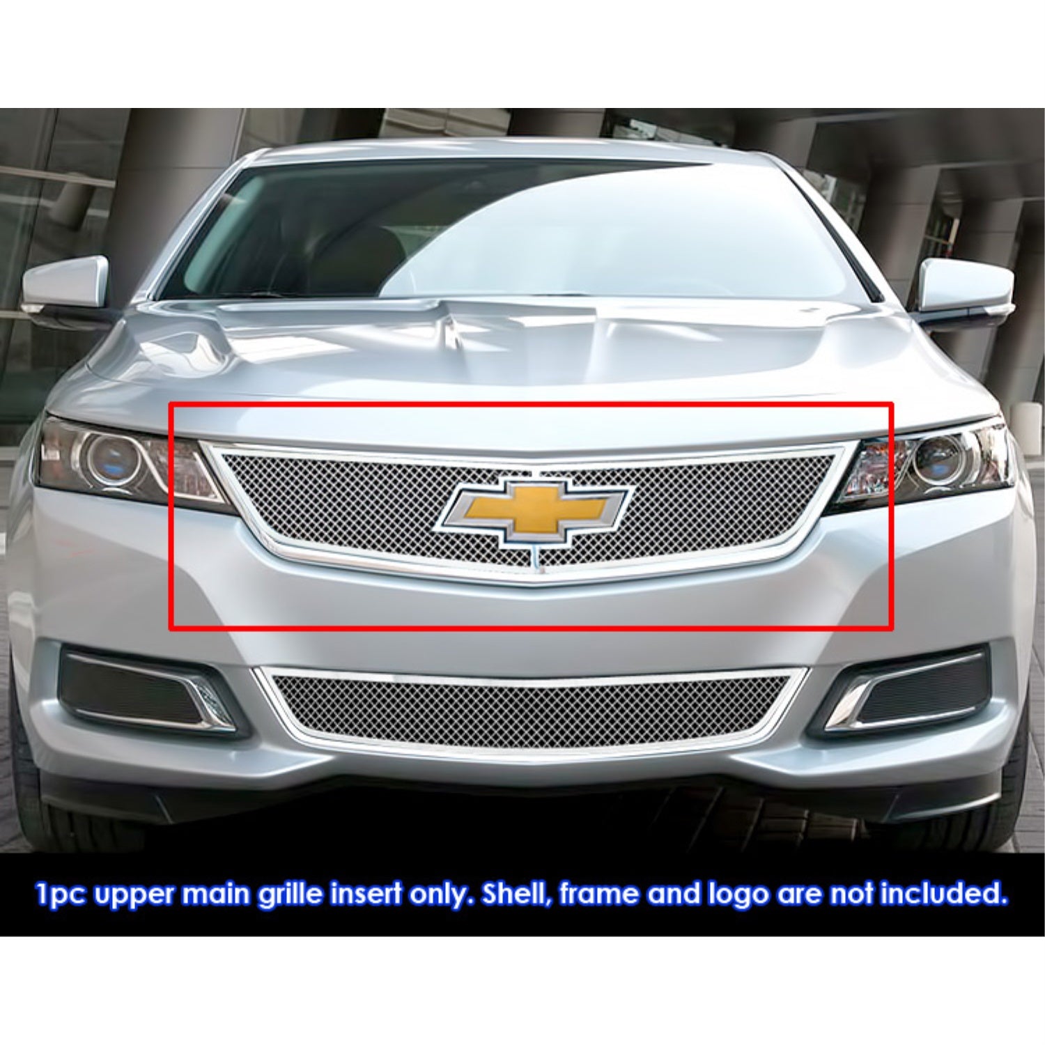 2014-2020 Chevy Impala Logo Show (Not For 2014-2016 Chevy Impala Limited) Stainless Steel Polished Finish 1.8 Mm Wire Mesh Mesh Grille