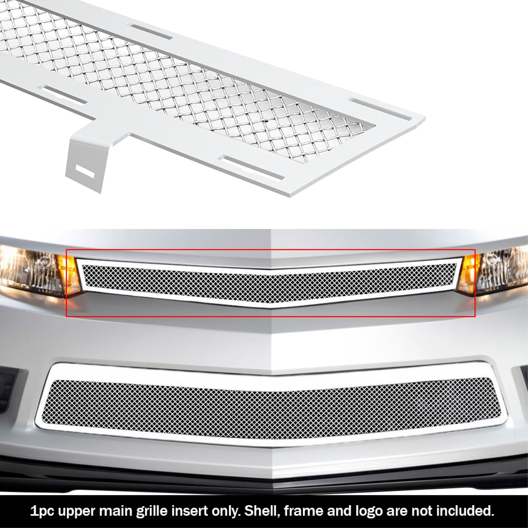 2014-2015 Chevy Camaro Ss With Rs Package/2014-2015 Chevy Camaro Ls With Rs Package/2014-2015 Chevy Camaro Lt With Rs Package Stainless Steel Polished Finish 1.8 Mm Wire Mesh Mesh Grille