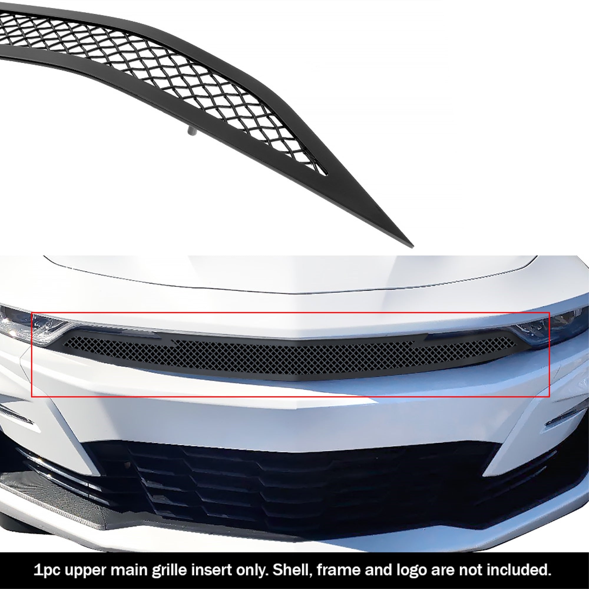 2019-2022 Chevy Camaro 1Ss/2Ss Stainless Steel Black Powder Coated Finish 1.8 Mm Wire Mesh Black Wire Mesh Grille
