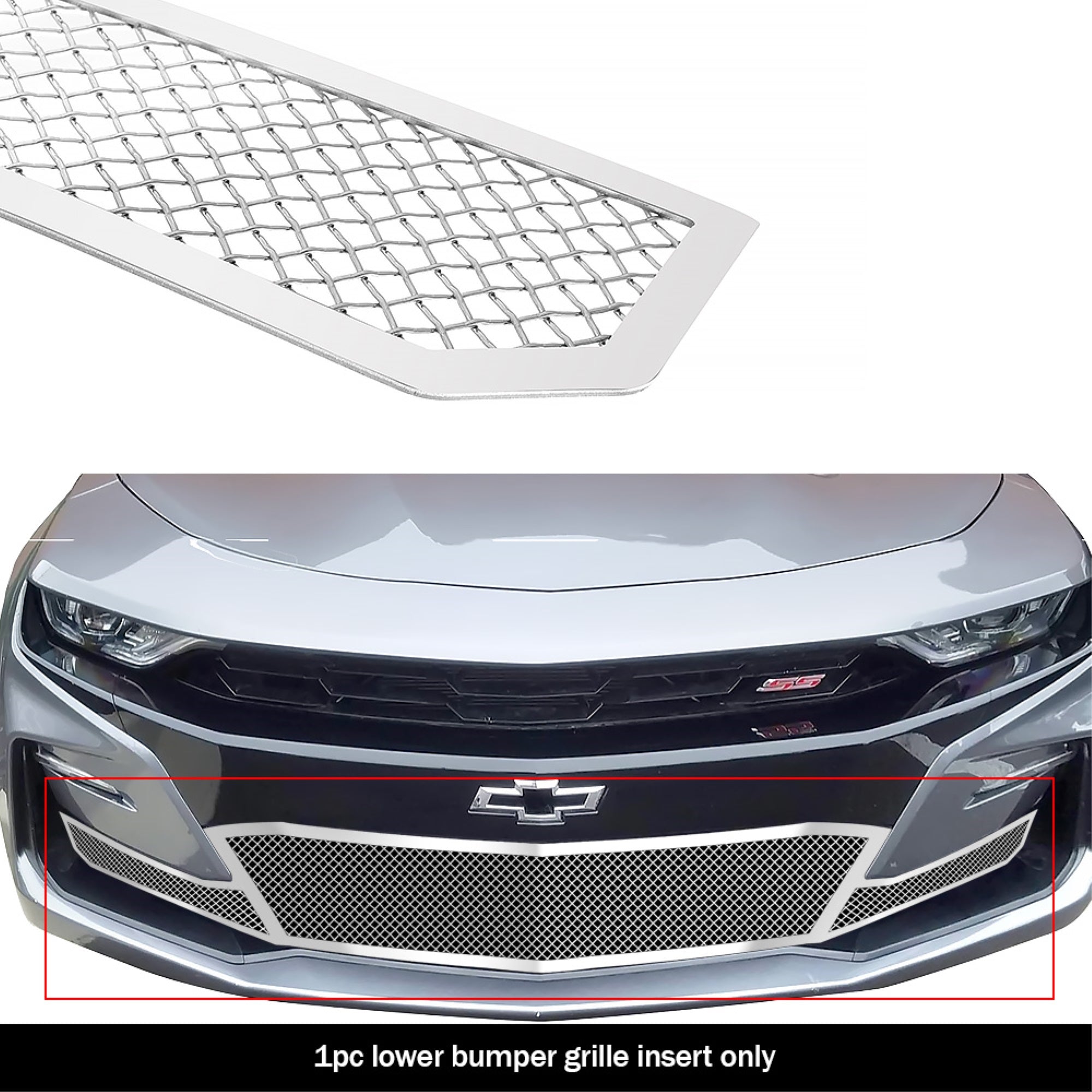 2019-2022 Chevy Camaro 1Ss/2Ss Stainless Steel Polished Finish 1.8 Mm Wire Mesh Mesh Grille