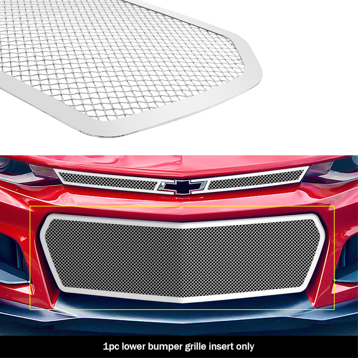 2019-2022 Chevy Camaro Zl1 Stainless Steel Polished Finish 1.8 Mm Wire Mesh Mesh Grille