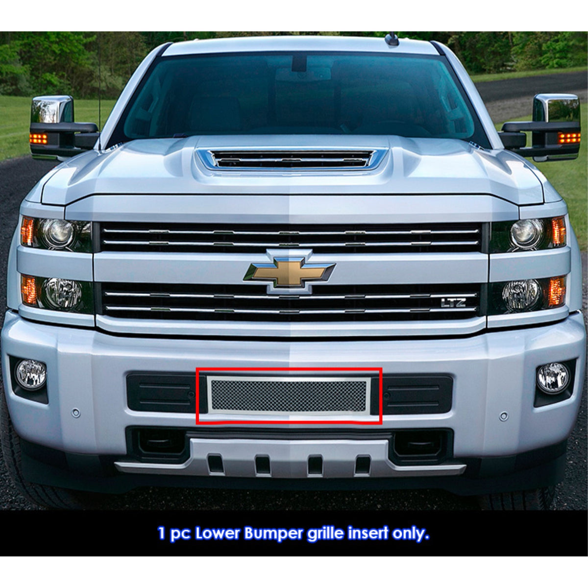 2015-2019 Chevy Silverado 2500 Hd /2015-2019 Chevy Silverado 3500 Hd Stainless Steel Polished Finish 1.8 Mm Wire Mesh Mesh Grille