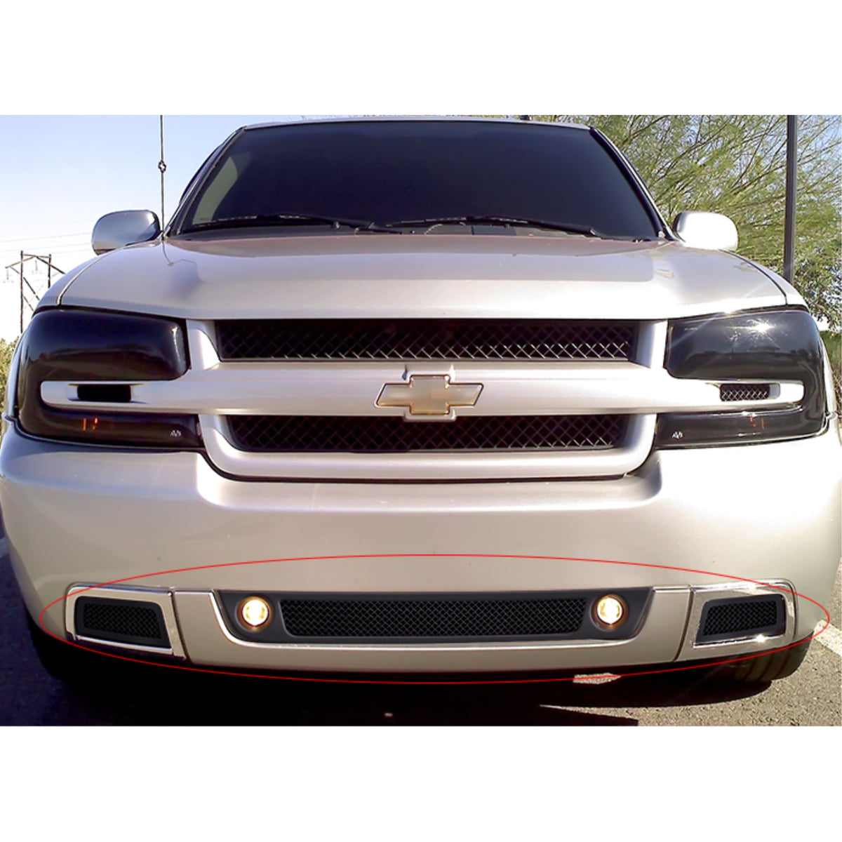 2006-2009 Chevy Trailblazer Ss Stainless Steel Black Powder Coated Finish 1.8 Mm Wire Mesh Black Wire Mesh Grille