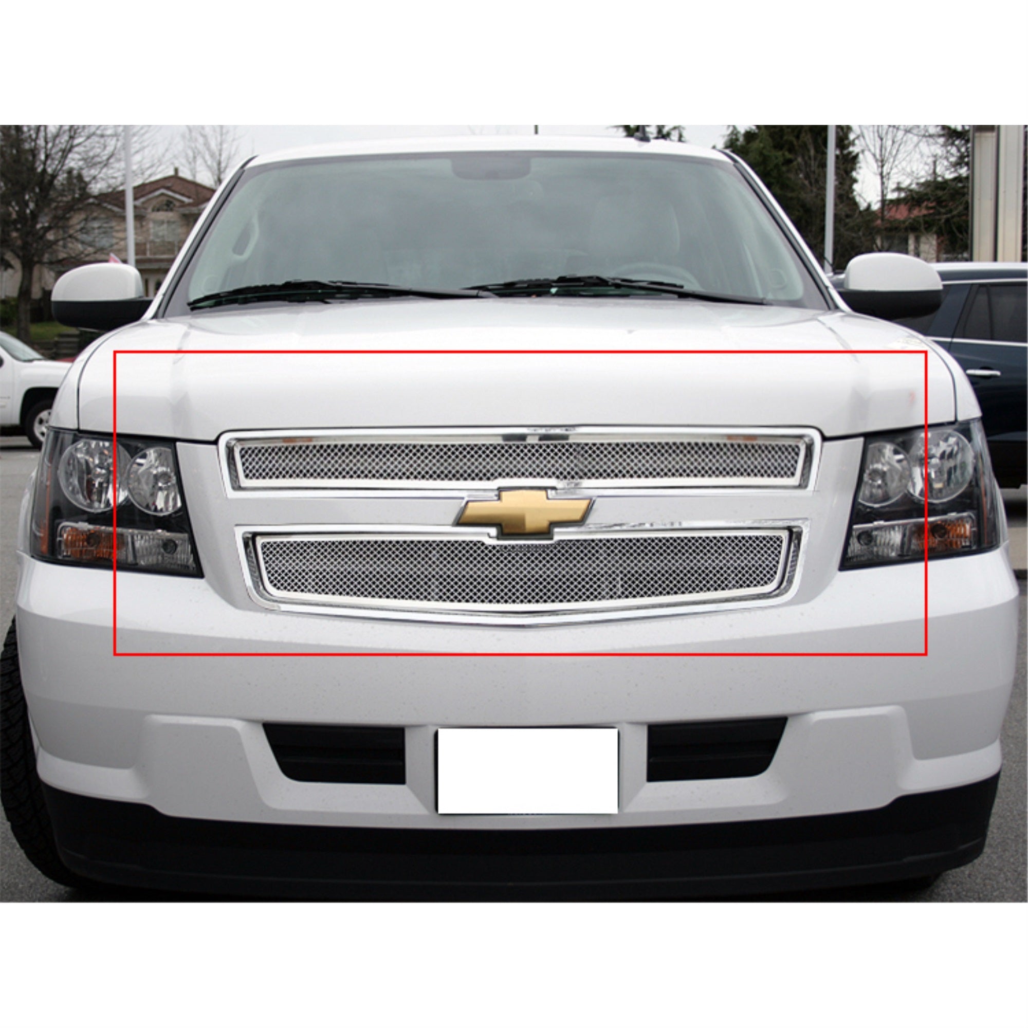2009-2013 Chevy Tahoe Hybrid Stainless Steel Polished Finish 1.8 Mm Wire Mesh Mesh Grille
