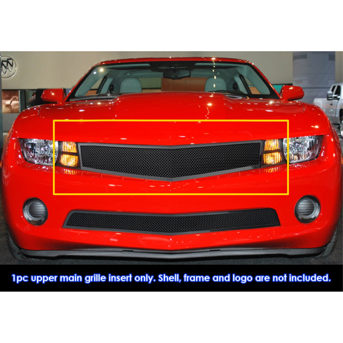 2010-2013 Chevy Camaro Short Not For Zl1 Model Stainless Steel Black Powder Coated Finish 1.8 Mm Wire Mesh Black Wire Mesh Grille