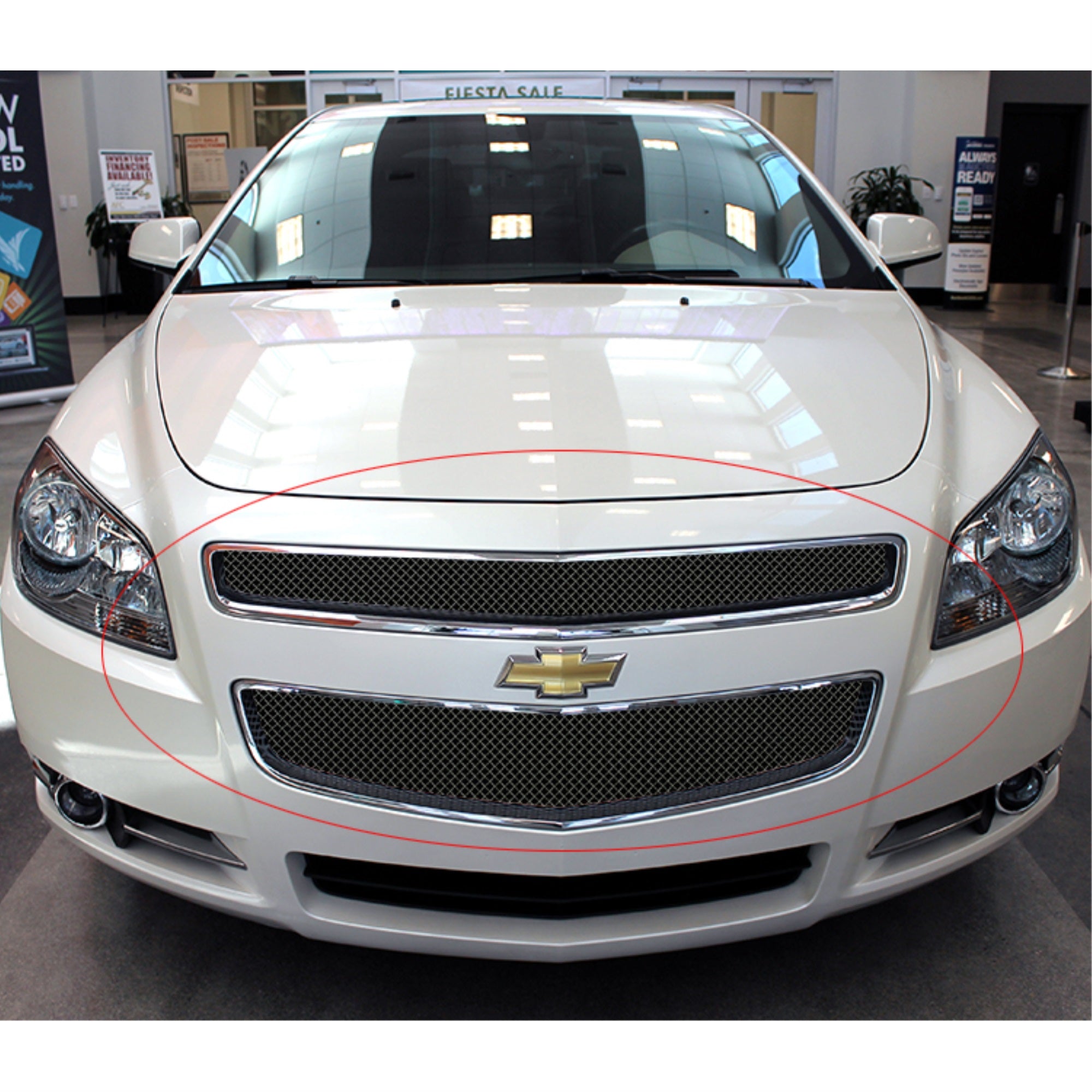 2008-2012 Chevy Malibu Stainless Steel Black Powder Coated Finish 1.8 Mm Wire Mesh Black Wire Mesh Grille