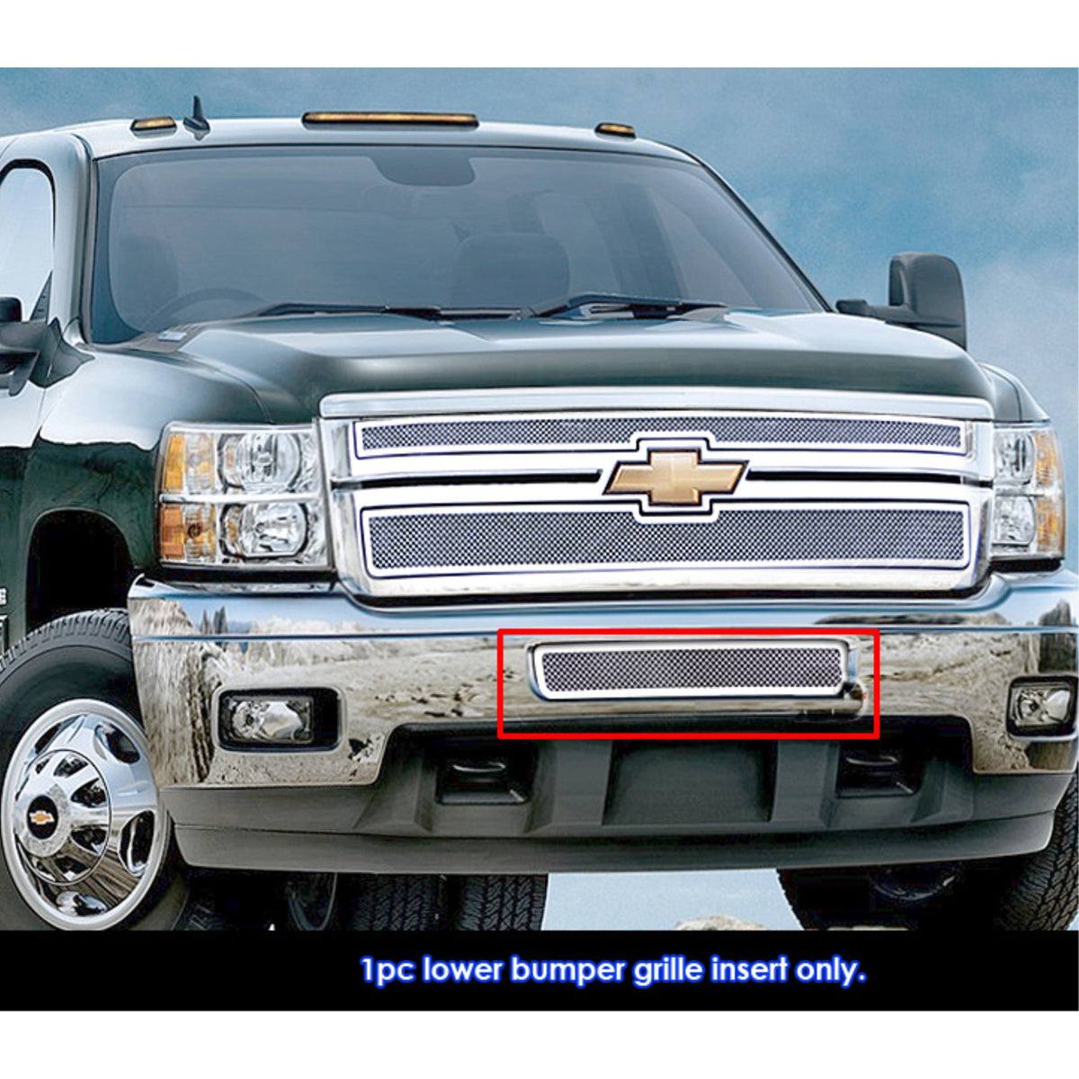 2011-2014 Chevy Silverado 2500 Hd /2011-2014 Chevy Silverado 3500 Hd Stainless Steel Polished Finish 1.8 Mm Wire Mesh Mesh Grille