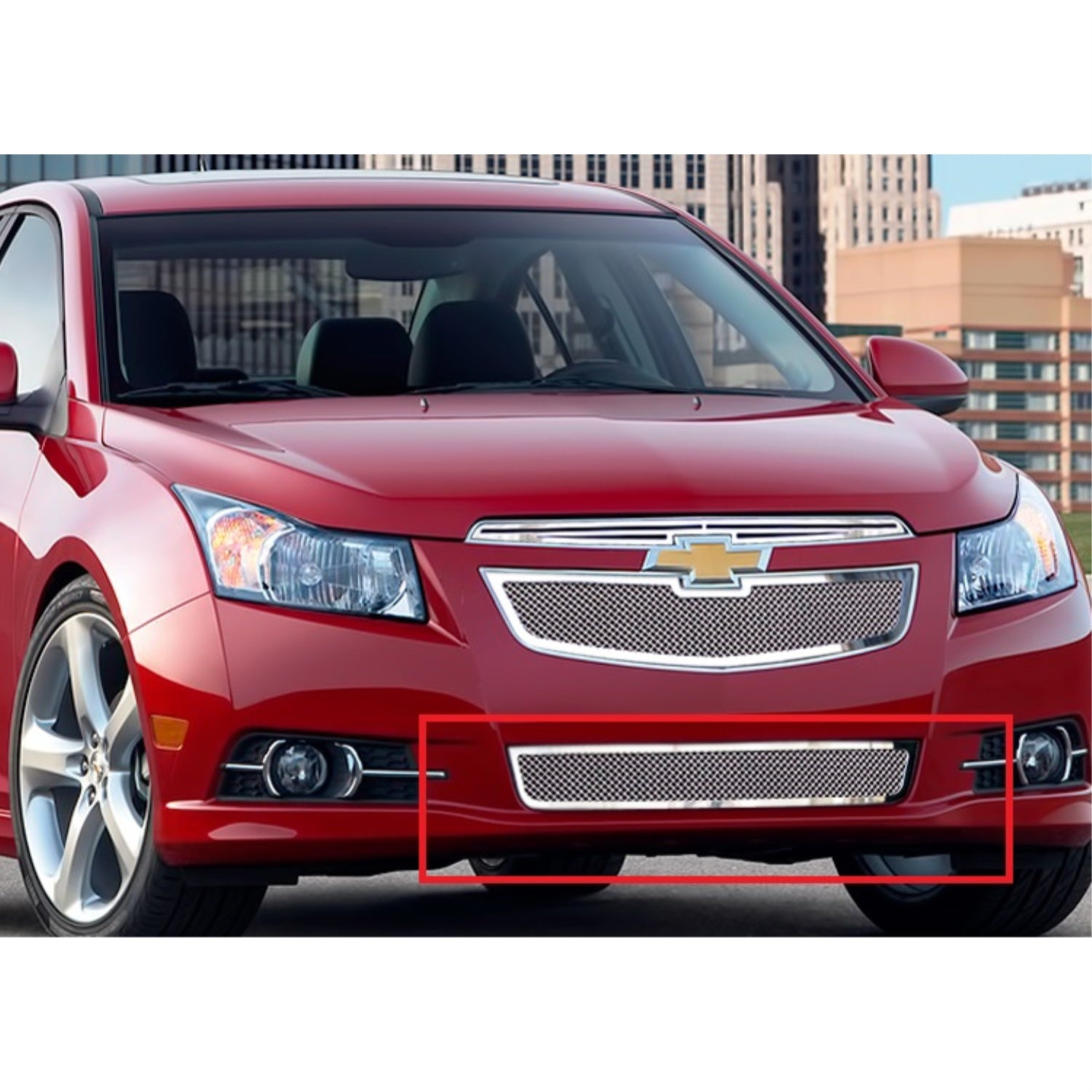 2011-2014 Chevy Cruze Lt Rs Package And Turbo Only/2011-2014 Chevy Cruze Ltz Rs Package And Turbo Only Stainless Steel Polished Finish 1.8 Mm Wire Mesh Mesh Grille