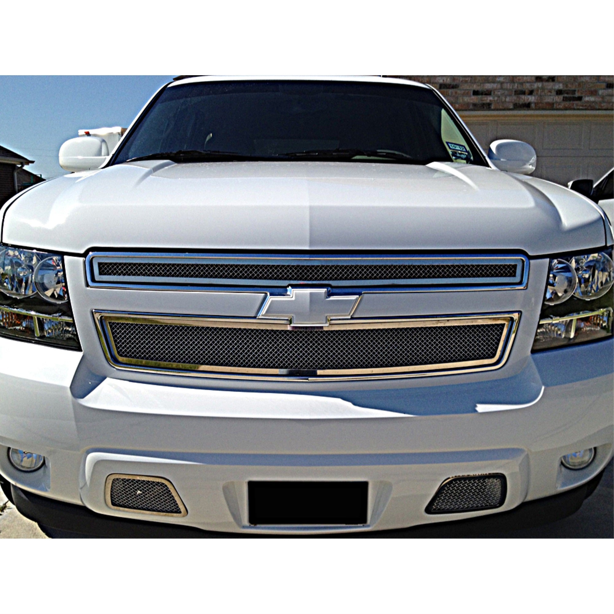 2007-2014 Chevy Avalanche /2007-2014 Chevy Suburban /2007-2014 Chevy Tahoe Not For Hybrid Stainless Steel Polished Finish 1.8 Mm Wire Mesh Mesh Grille