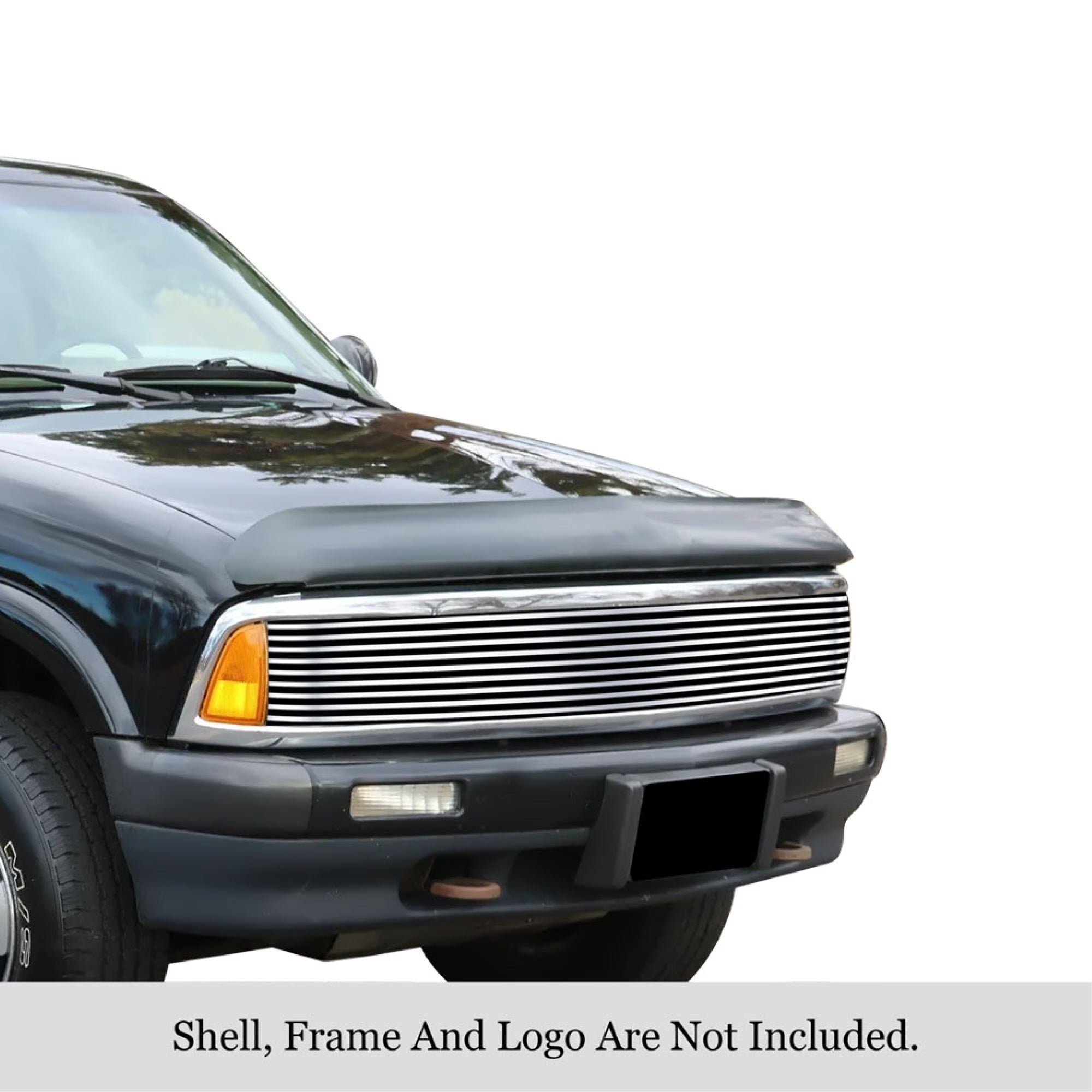 1994-1997 Chevy Blazer Phantom Grille With Sealed Beam/1994-1997 Chevy S-10 304 Stainless Steel Polished Finish 8X6 Horizontal Billet Stainless Steel Billet Grille