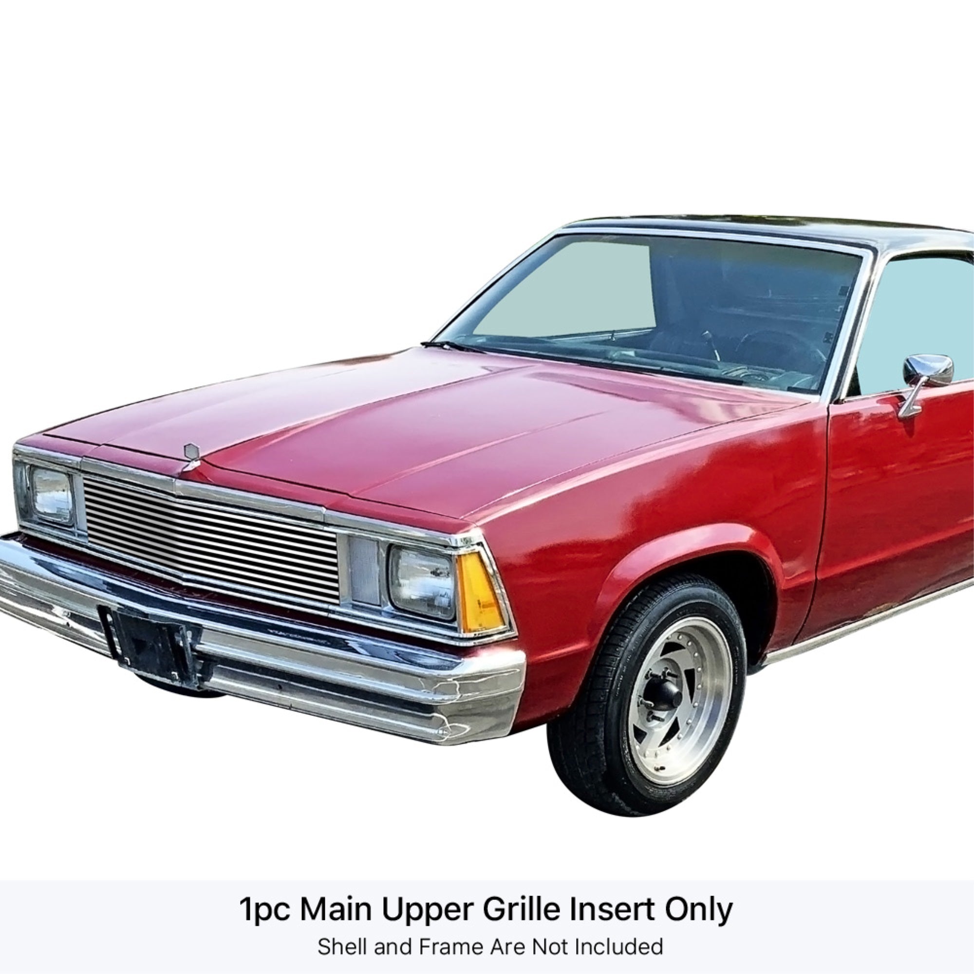 1982-1987 Chevy El Camino /1982-1983 Chevy Malibu 304 Stainless Steel Polished Finish 8X6 Horizontal Billet Stainless Steel Billet Grille