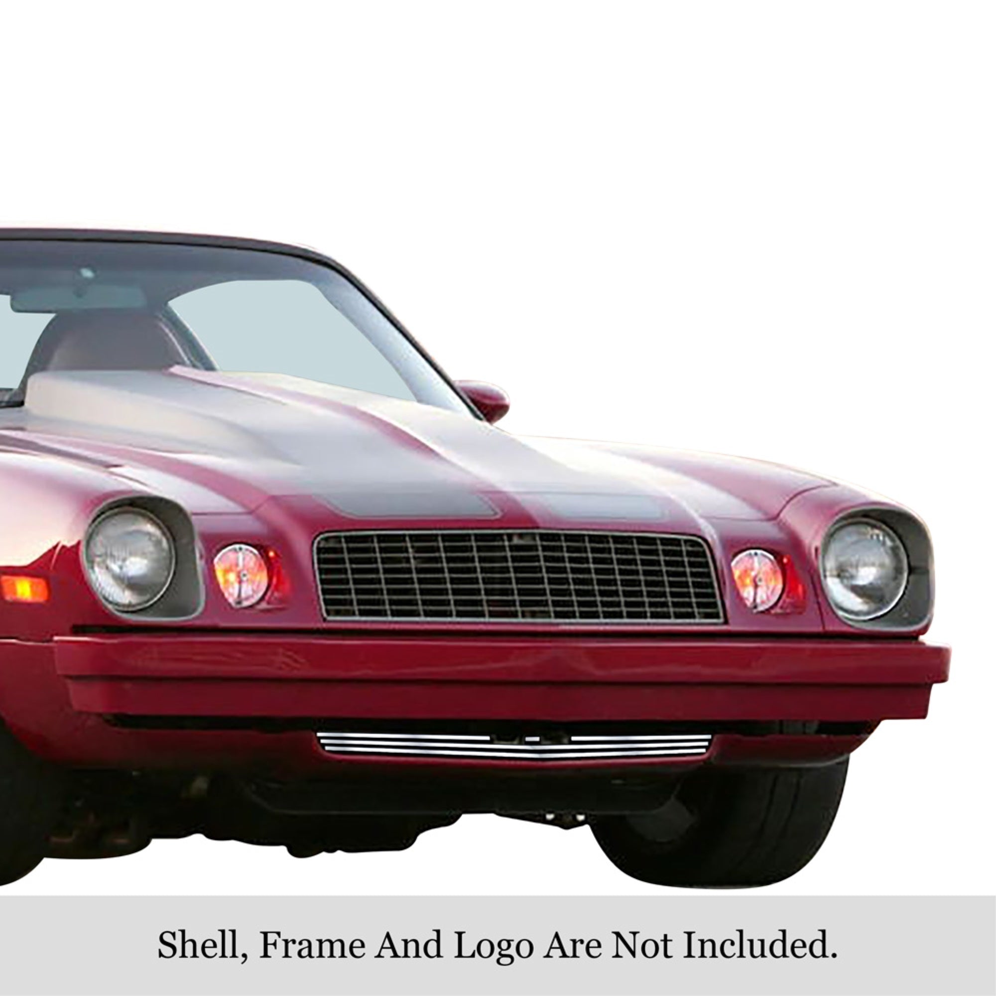 1974-1977 Chevy Camaro 304 Stainless Steel Polished Finish Horizontal Billet Stainless Steel Billet Grille