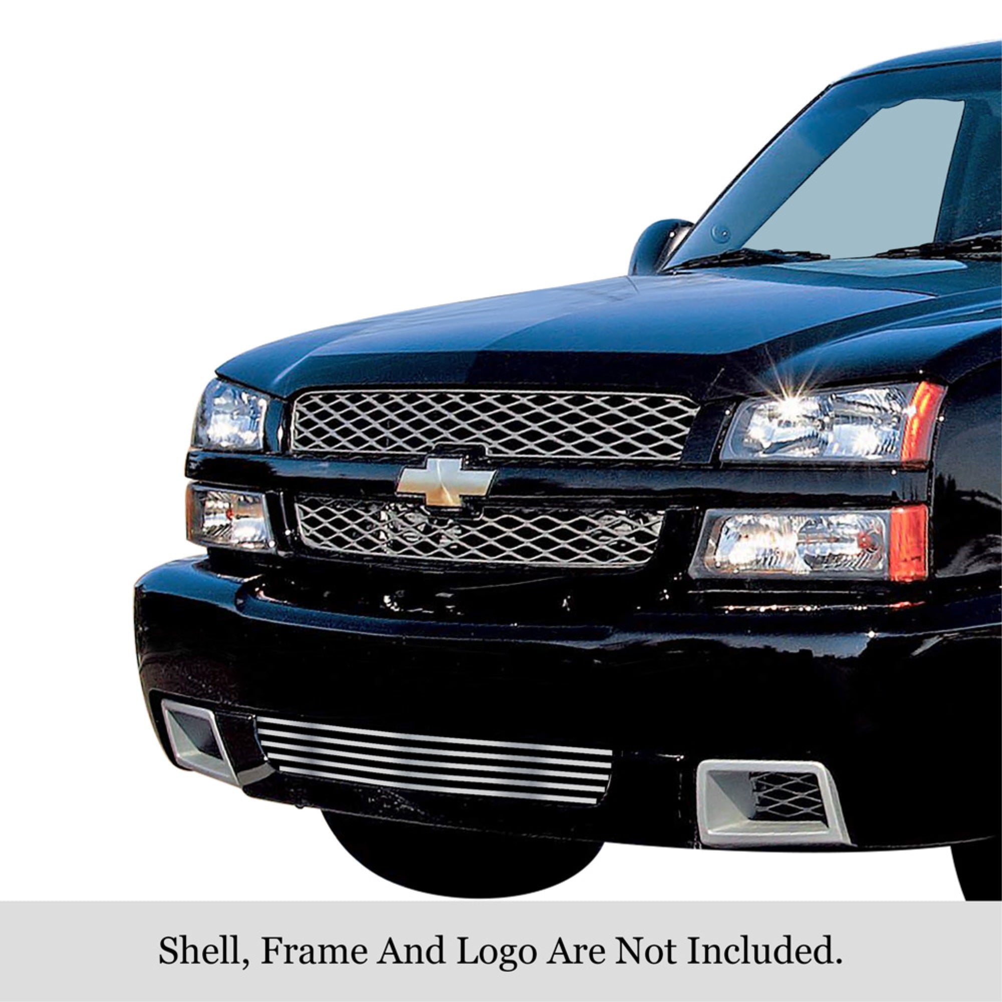 2003-2006 Chevy Silverado 1500 Ss 304 Stainless Steel Polished Finish 8X6 Horizontal Billet Stainless Steel Billet Grille