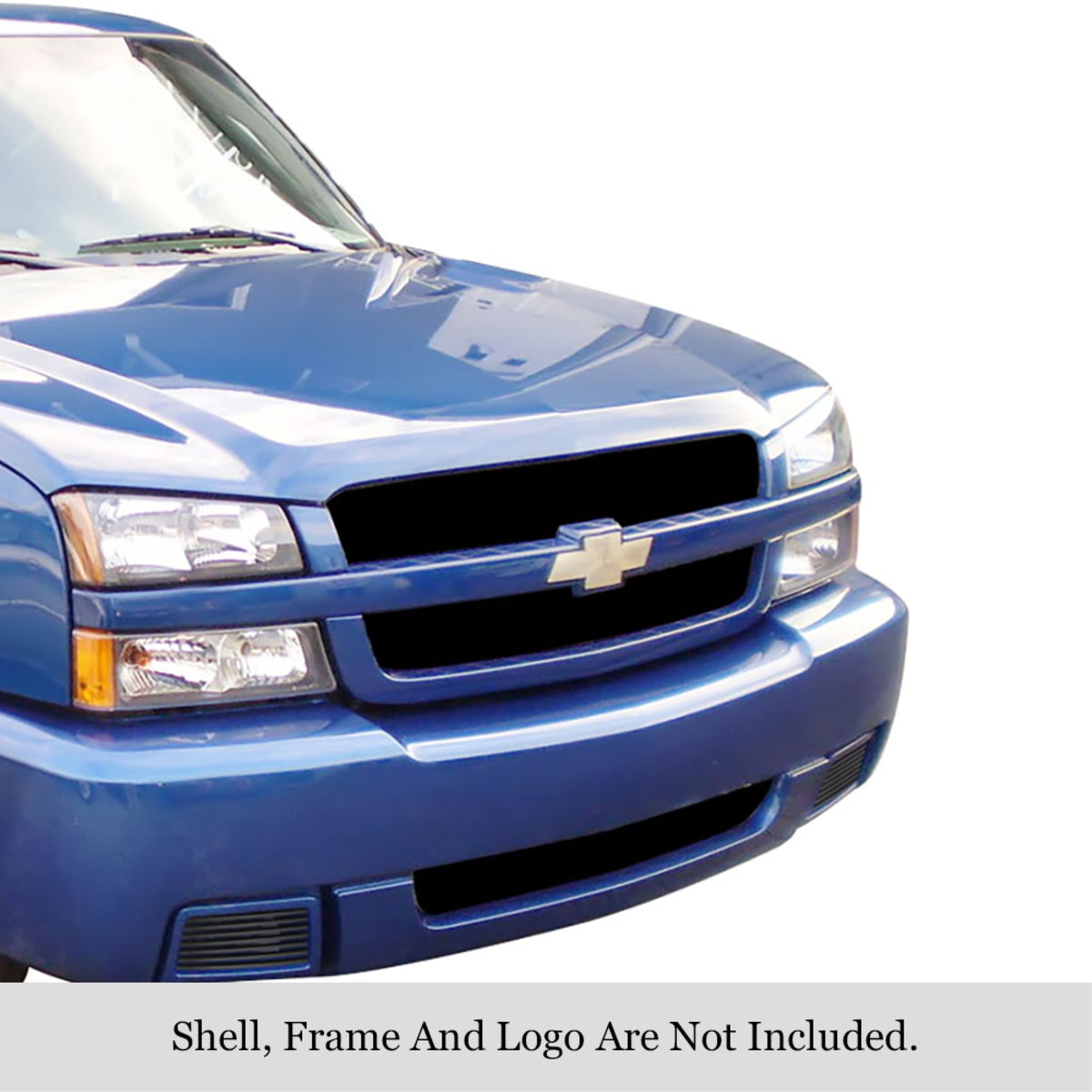 2003-2006 Chevy Silverado 1500 Ss Stainless Steel Black Powder Coated Finish Horizontal Billet Black Stainless Steel Billet Grille