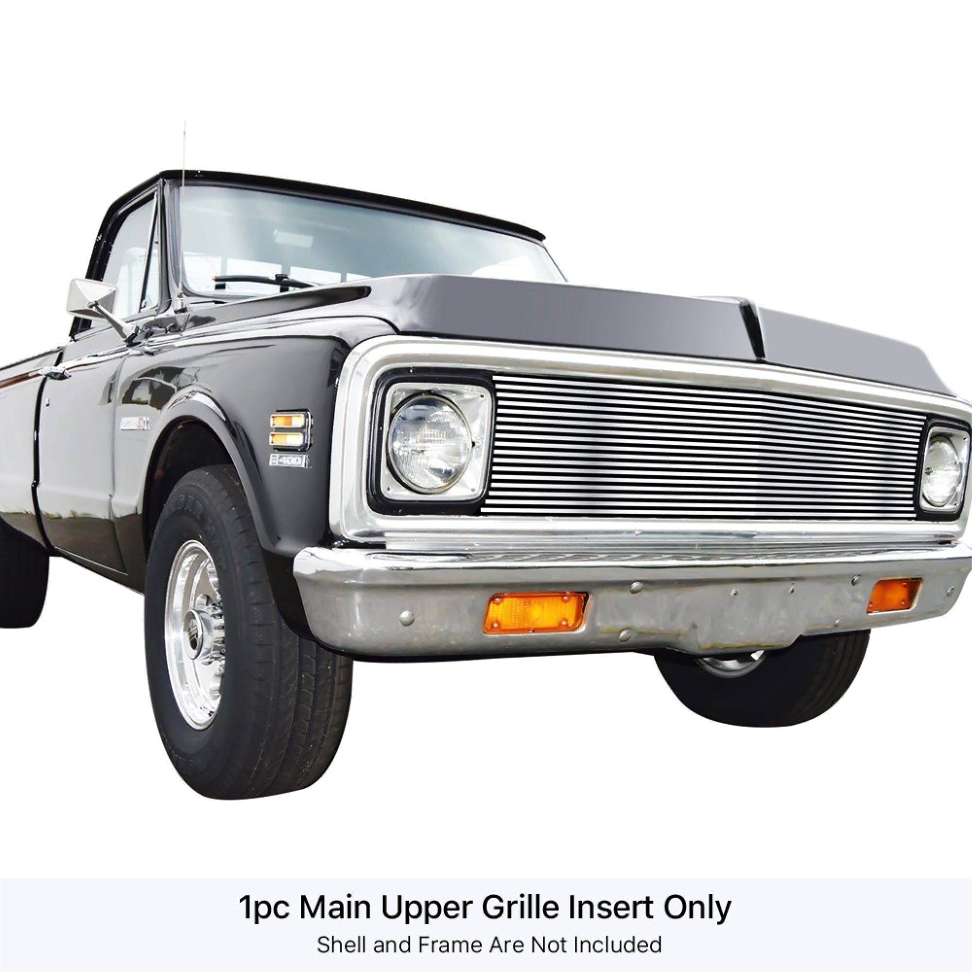 1969-1972 Chevy Blazer /1969-1972 Chevy C/K Pickup /1969-1972 Chevy Suburban Stainless Steel Polished Finish 8X6 High Density Billet Stainless Steel Billet Grille