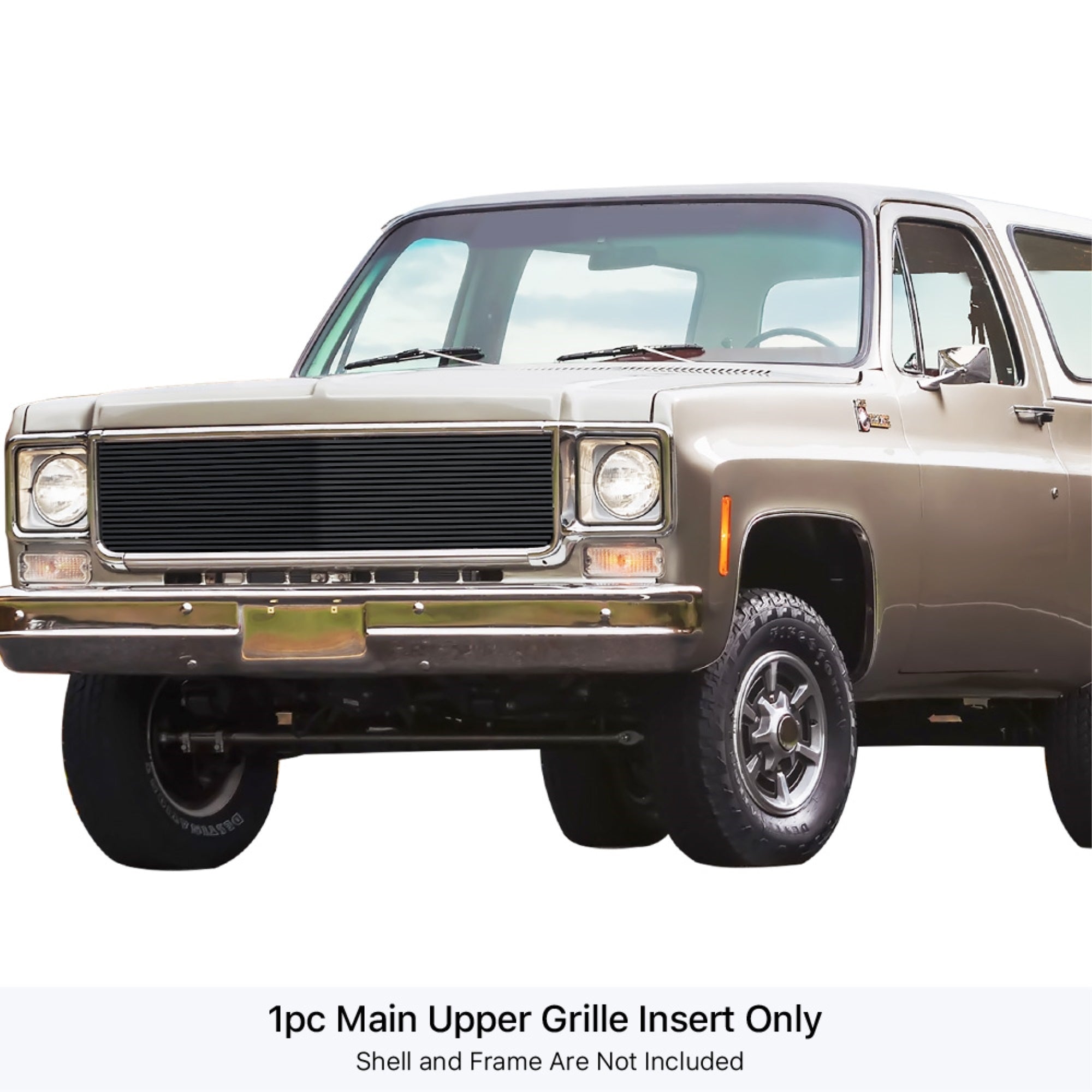 1973-1980 Chevy Blazer /1973-1980 Chevy C/K Pickup /1973-1980 Chevy Suburban /1973-1980 Gmc C/K Pickup /1973-1980 Gmc Suburban Stainless Steel Black Powder Coated Finish 8X6 High Density Billet Stainless Steel Billet Grille