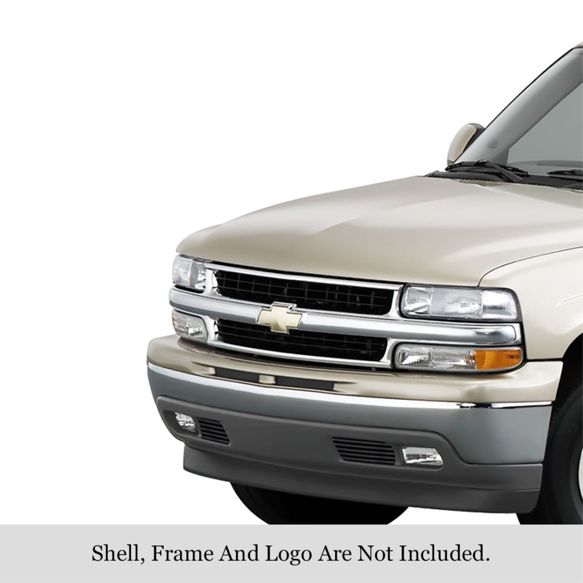 1999-2002 Chevy Silverado 1500 /2000-2006 Chevy Suburban Only For Z71 And With Round Fog Lamps/2000-2006 Chevy Tahoe Only For Z71 And With Round Fog Lamps Stainless Steel Black Powder Coated Finish Horizontal Billet Black Stainless Steel Billet Grille
