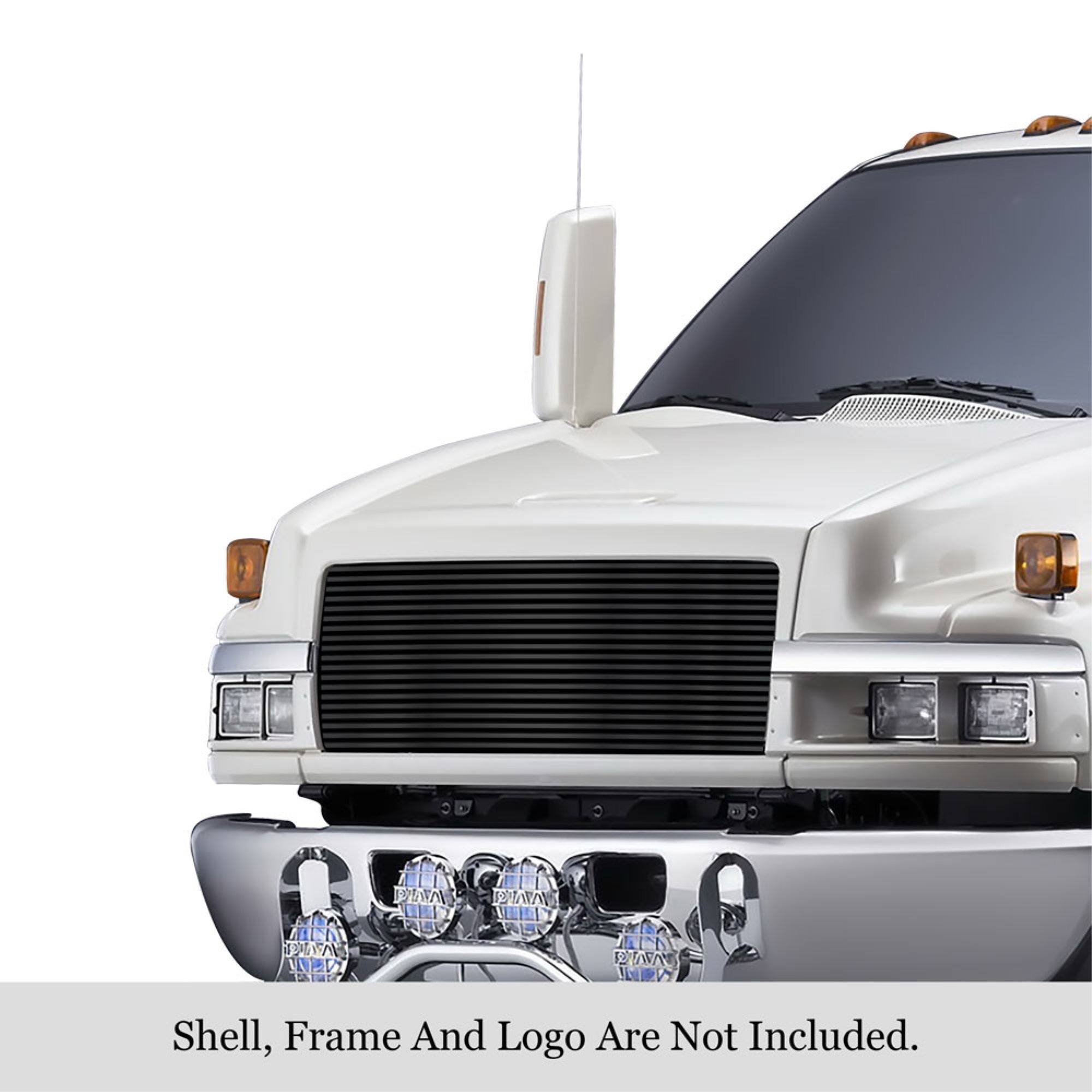 2003-2009 Chevy Kodiak C4500 For Upgrade Model/2003-2009 Chevy Kodiak C5500 For Upgrade Model/2003-2009 Chevy Kodiak C6500 For Upgrade Model Stainless Steel Black Powder Coated Finish 8X6 Horizontal Billet Black Stainless Steel Billet Grille