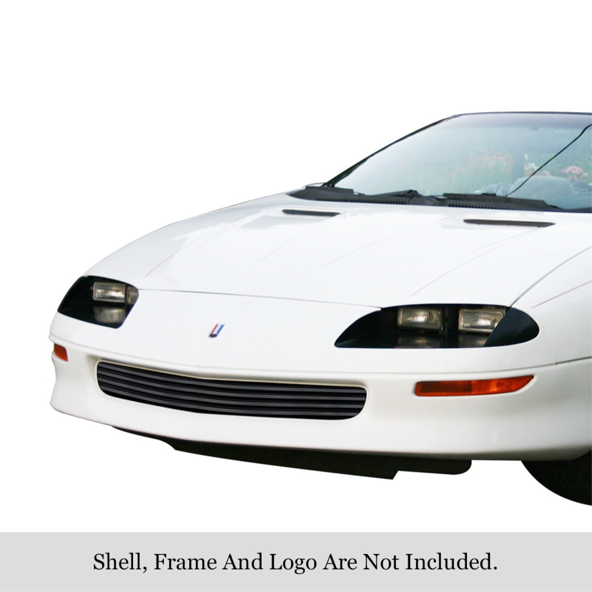 1993-1997 Chevy Camaro Stainless Steel Black Powder Coated Finish 8X6 Horizontal Billet Black Stainless Steel Billet Grille