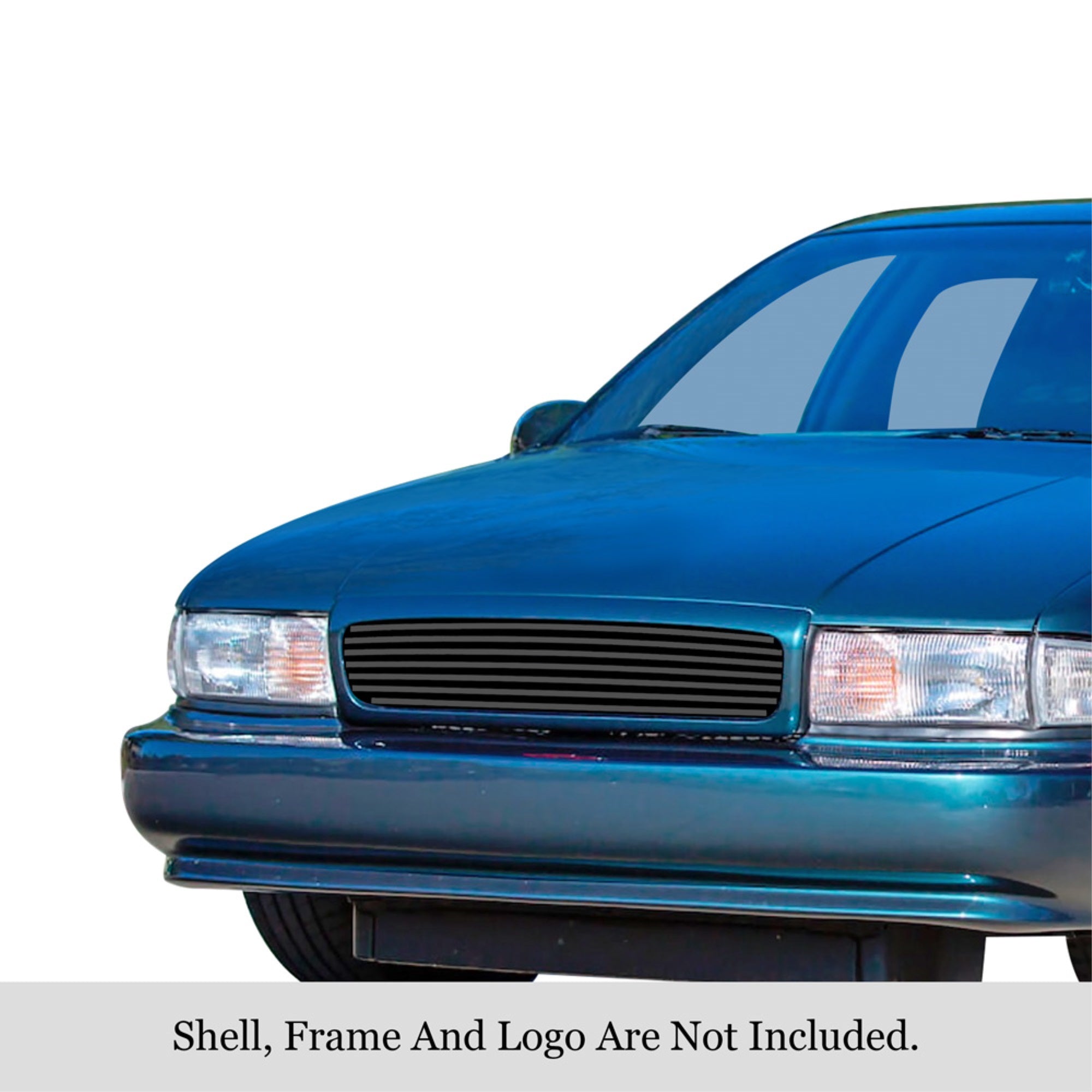 1994-1996 Chevy Impala Ss Stainless Steel Black Powder Coated Finish 8X6 Horizontal Billet Black Stainless Steel Billet Grille