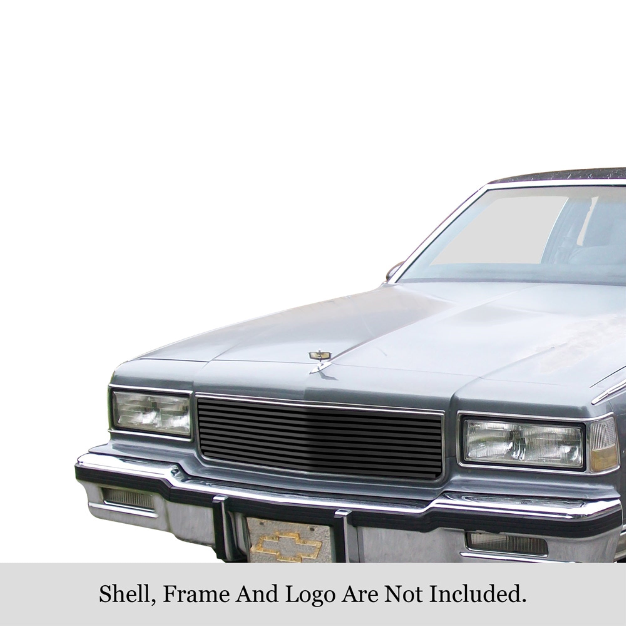 1986-1990 Chevy Caprice Stainless Steel Black Powder Coated Finish 8X6 Horizontal Billet Black Stainless Steel Billet Grille