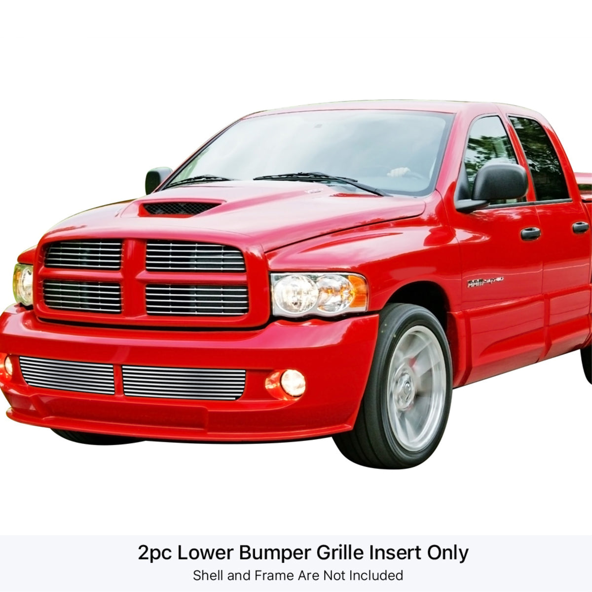 2004-2006 Dodge Ram Srt 10 304 Stainless Steel Polished Finish Horizontal Billet Stainless Steel Billet Grille