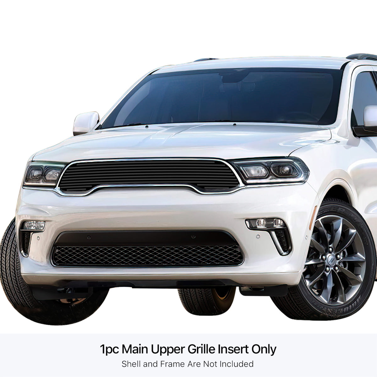 Stainless Steel Main Upper Black Stainless Steel Billet Grille 2021-2024 Dodge Durango Sxt & Citadel