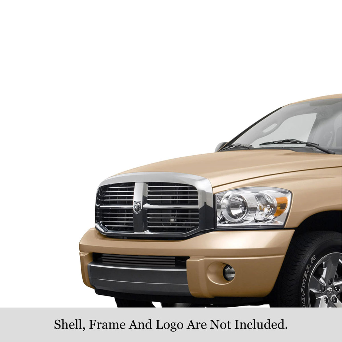 2006-2008 Dodge Ram 1500 Tow Hook Show/2006-2009 Dodge Ram 3500 Tow Hook Show/2006-2009 Dodge Ram 2500 Tow Hook Show Stainless Steel Black Powder Coated Finish 8X6 Horizontal Billet Black Stainless Steel Billet Grille