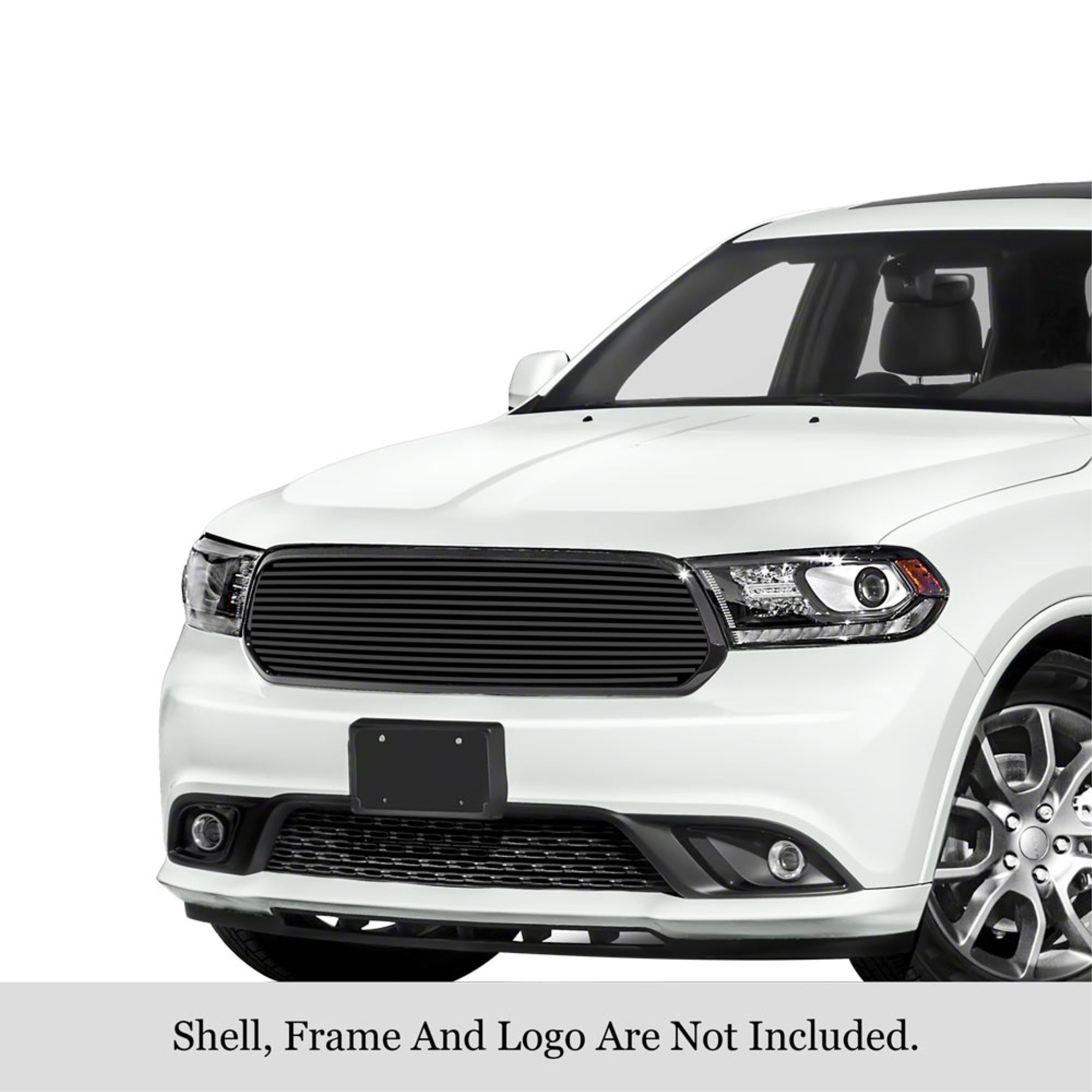 2014-2017 Dodge Durango /2018 Dodge Durango Not For Rt And Srt Model/2019-2020 Dodge Durango Not For Gt And Rt And Srt Stainless Steel Black Powder Coated Finish 8X6 Horizontal Billet Black Stainless Steel Billet Grille