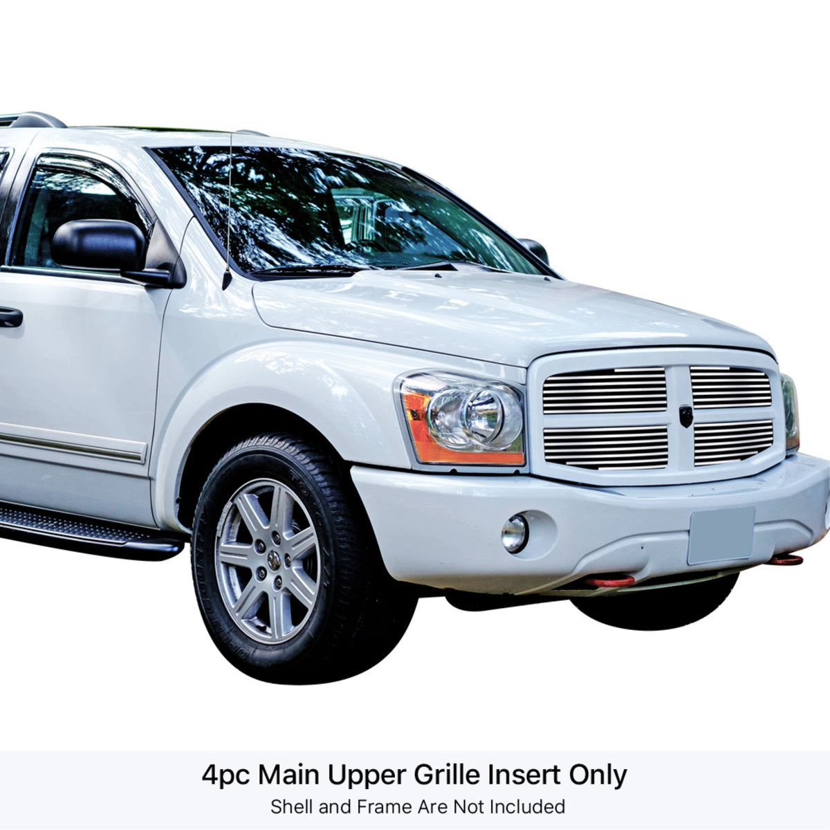 2004-2006 Dodge Durango 304 Stainless Steel Polished Finish Horizontal Billet Stainless Steel Billet Grille