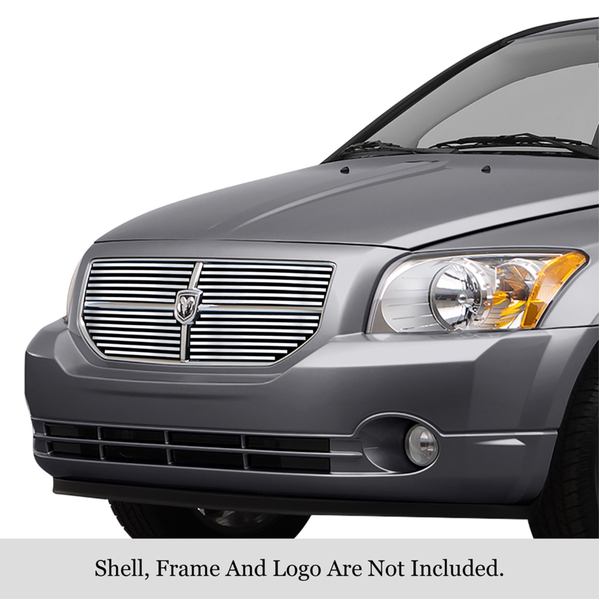 2006-2012 Dodge Caliber 304 Stainless Steel Polished Finish 8X6 Horizontal Billet Stainless Steel Billet Grille