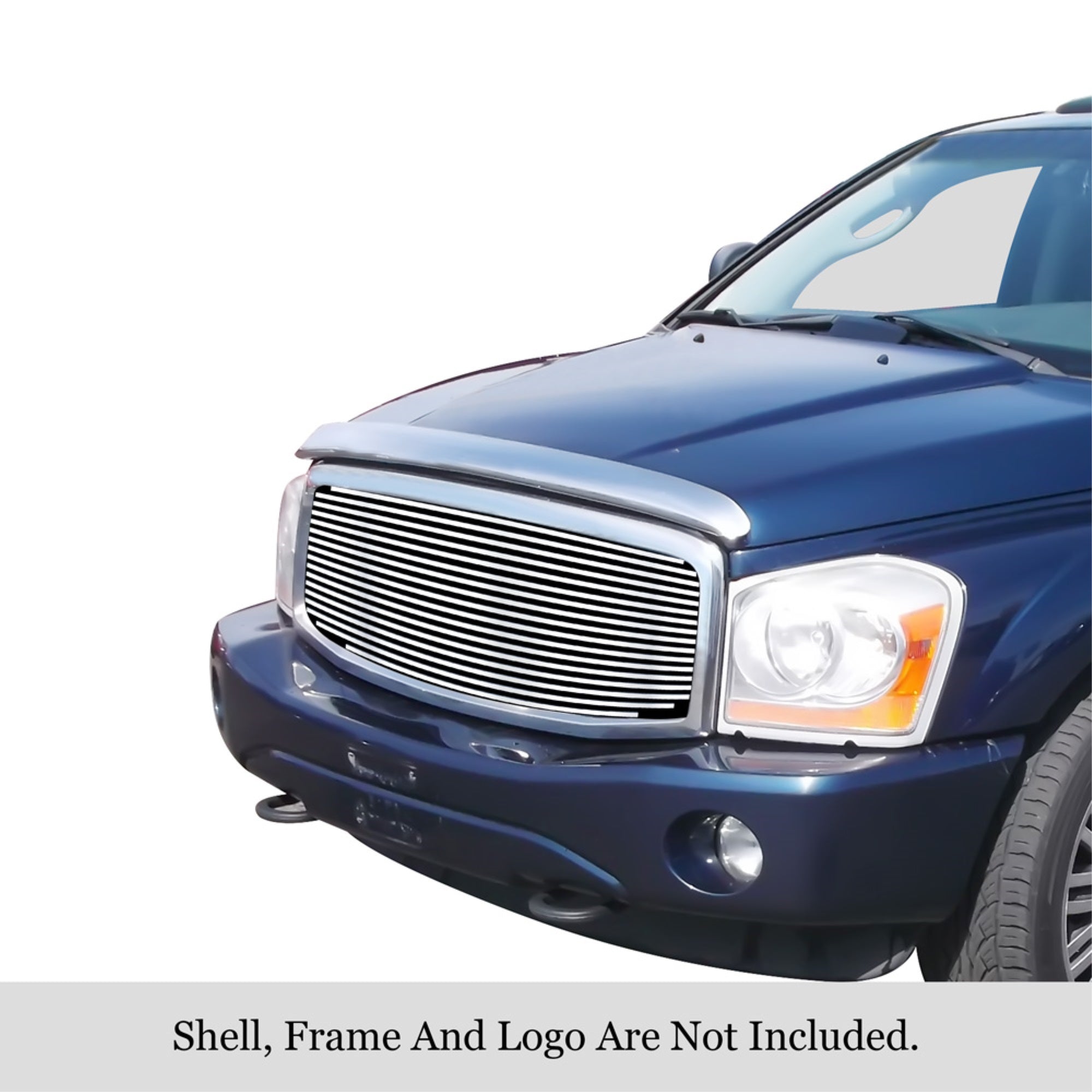 2004-2006 Dodge Durango 304 Stainless Steel Polished Finish 8X6 Horizontal Billet Stainless Steel Billet Grille