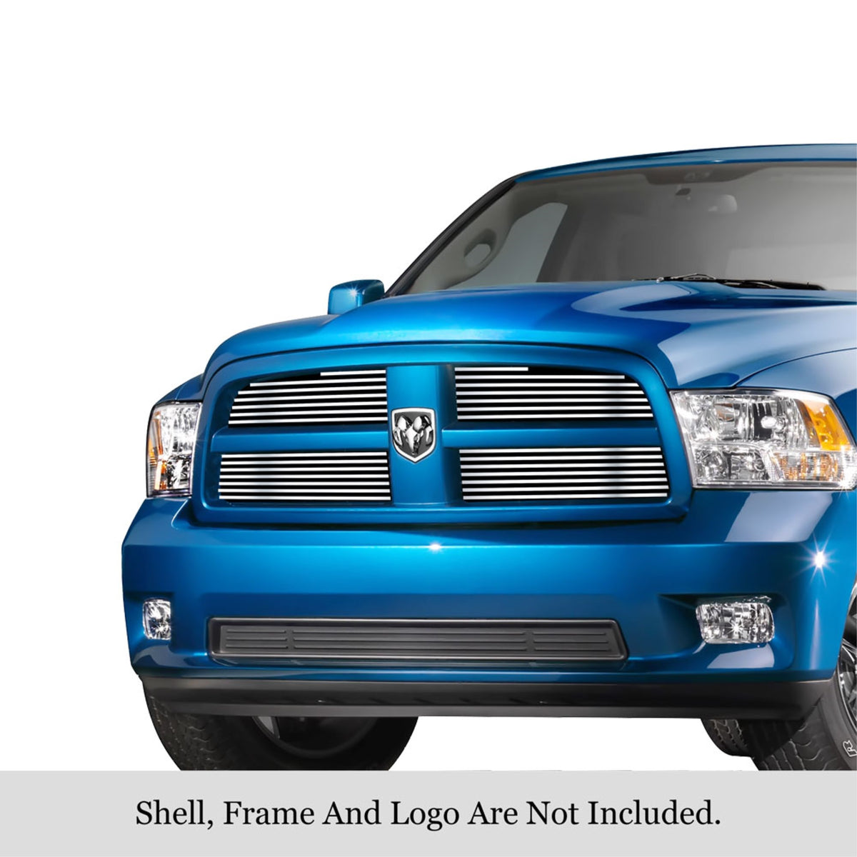 2009-2012 Dodge Ram 1500 Honeycomb Style Only 304 Stainless Steel Polished Finish 8X6 Horizontal Billet Stainless Steel Billet Grille