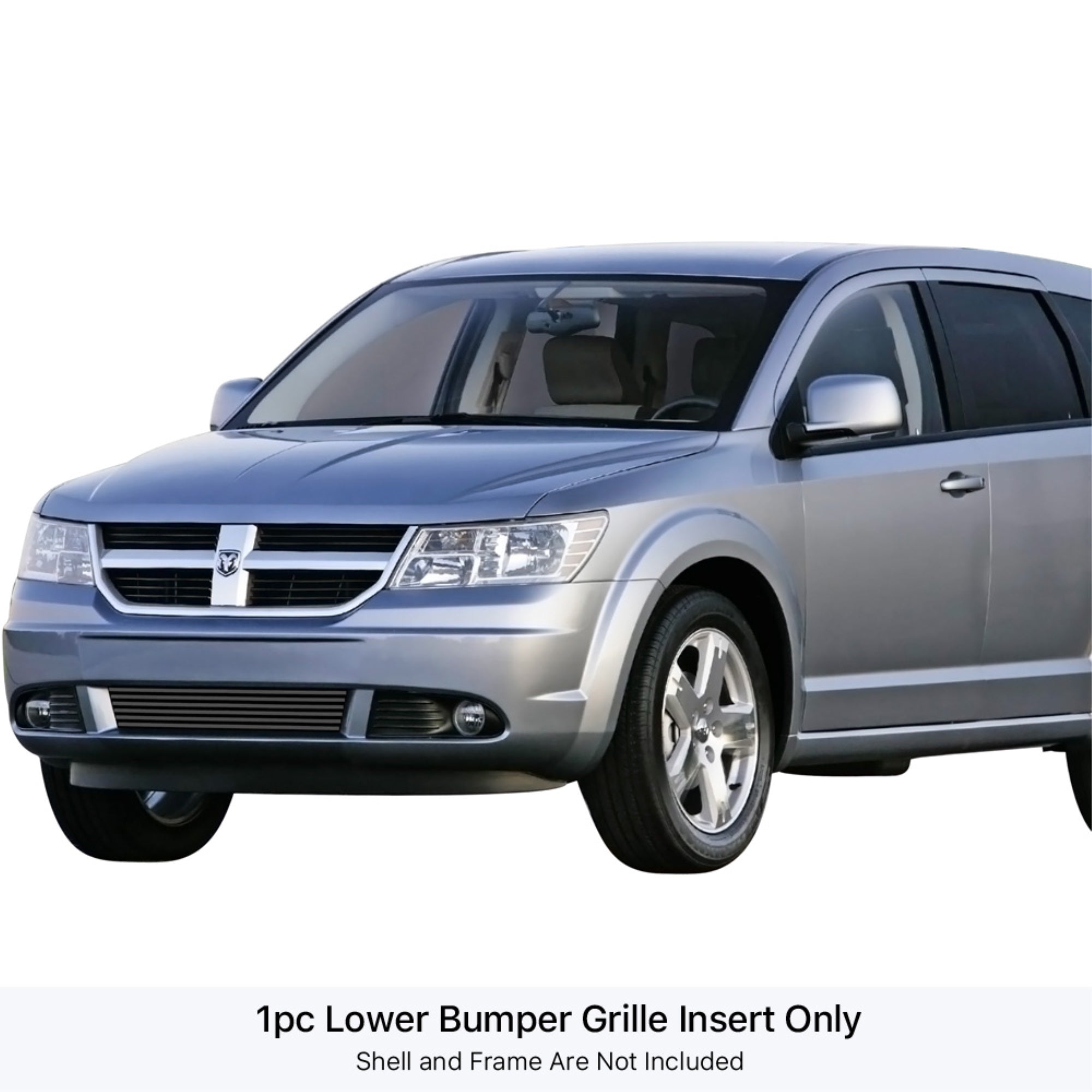 2011-2020 Dodge Journey Se Stainless Steel Black Powder Coated Finish 8X6 Horizontal Billet Black Stainless Steel Billet Grille