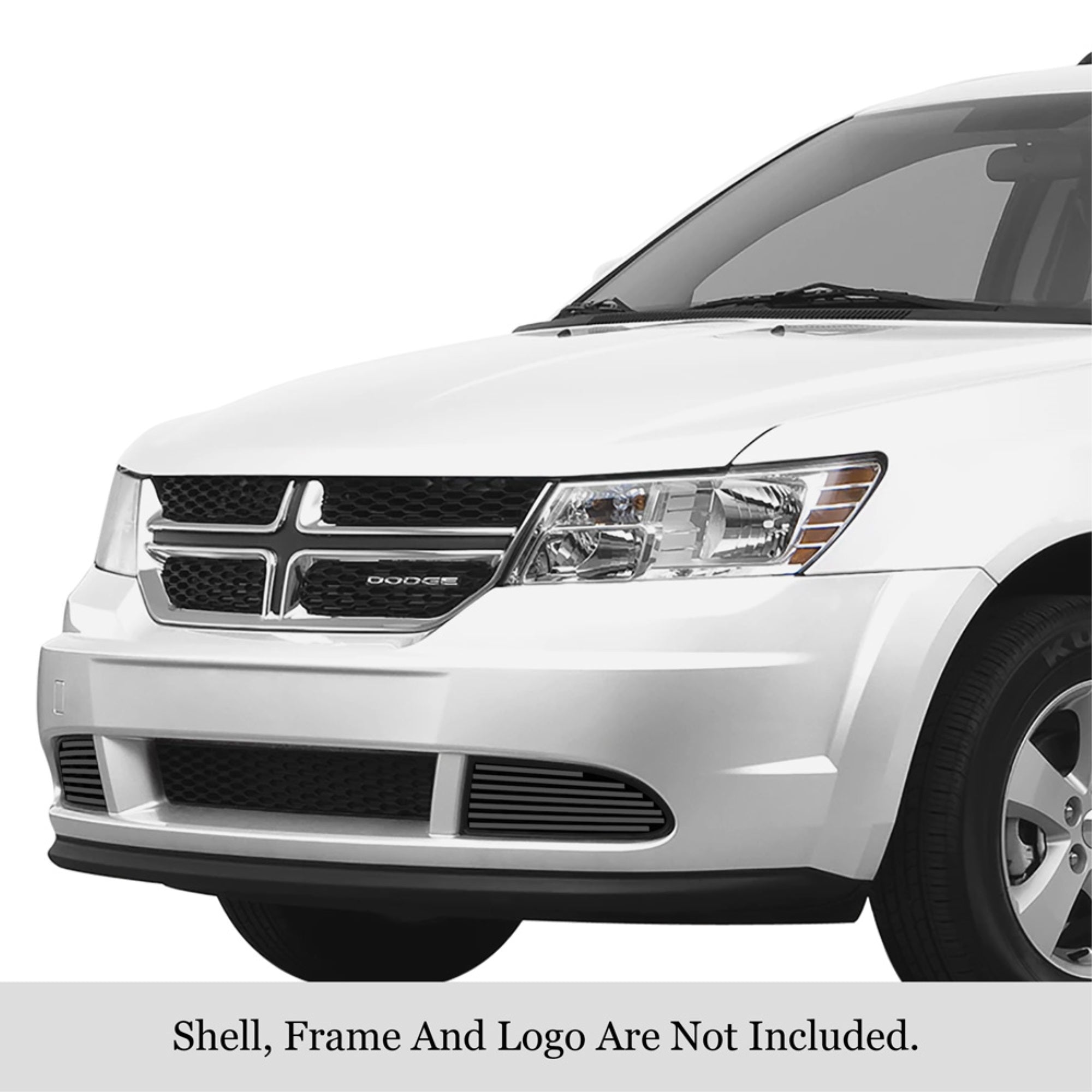 2011-2020 Dodge Journey Se Stainless Steel Black Powder Coated Finish 8X6 Horizontal Billet Black Stainless Steel Billet Grille