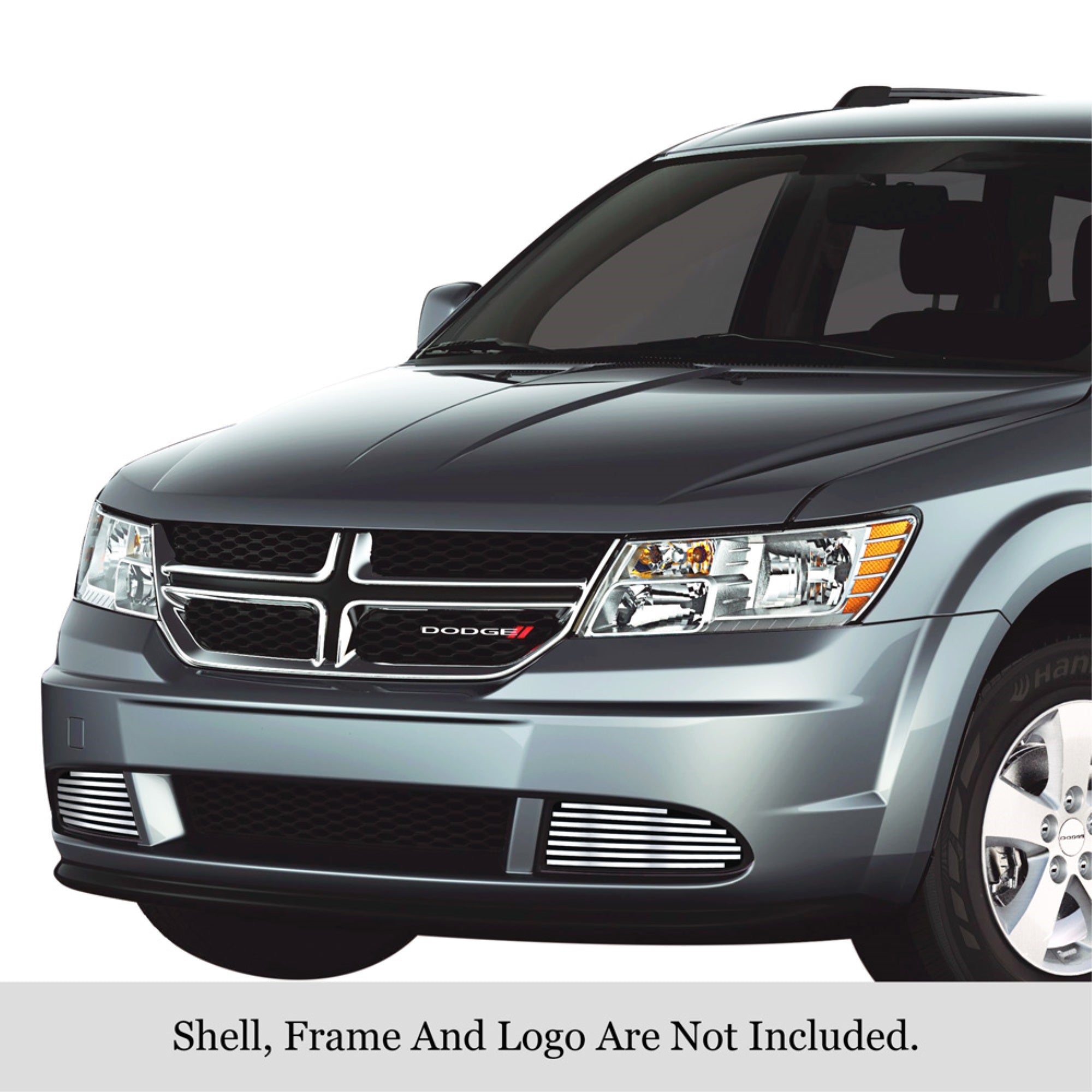 2011-2020 Dodge Journey Se 304 Stainless Steel Polished Finish 8X6 Horizontal Billet Stainless Steel Billet Grille