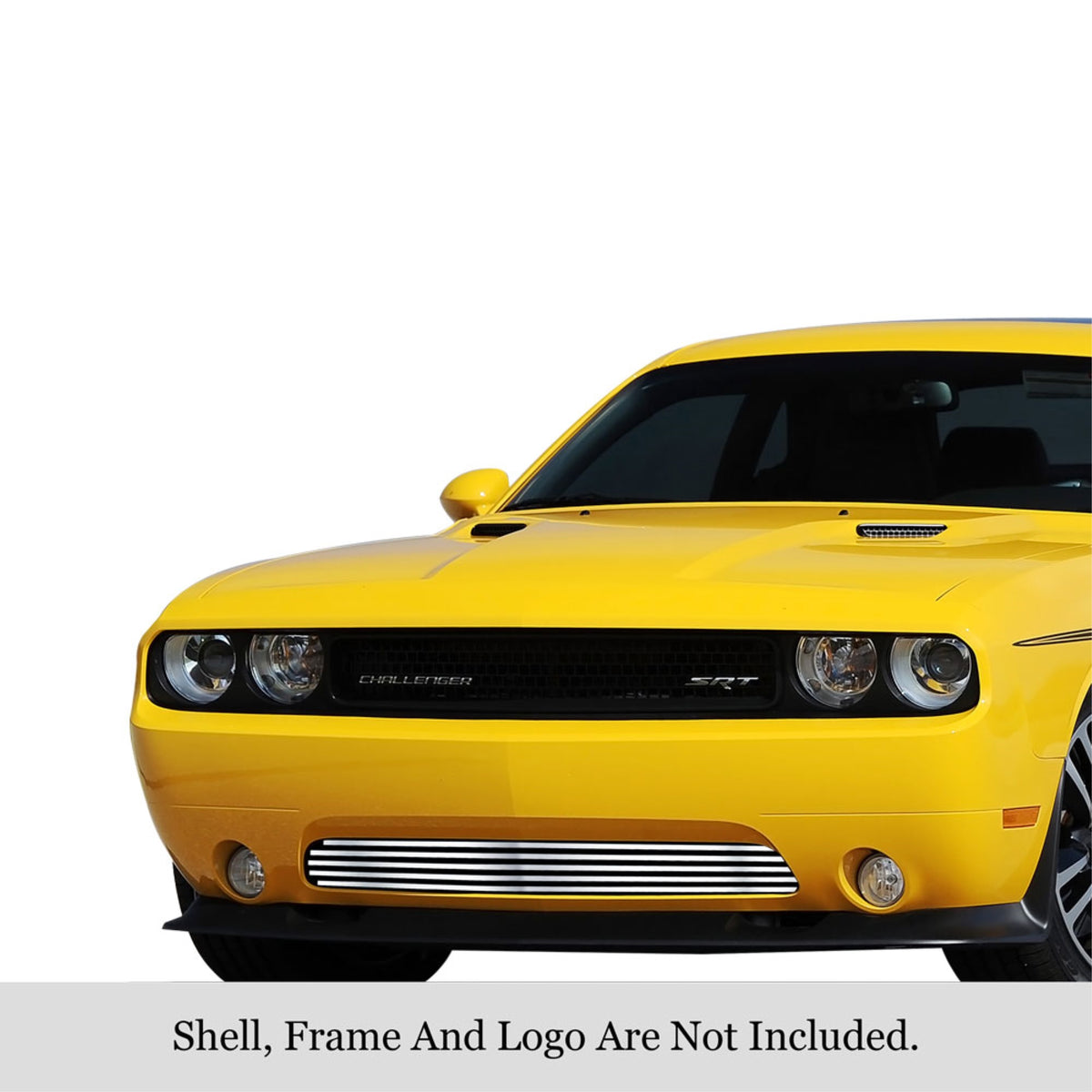 2011-2014 Dodge Challenger Stainless Steel Silver Hairline Finish Finish 8X6 Horizontal Billet Stainless Steel Billet Grille