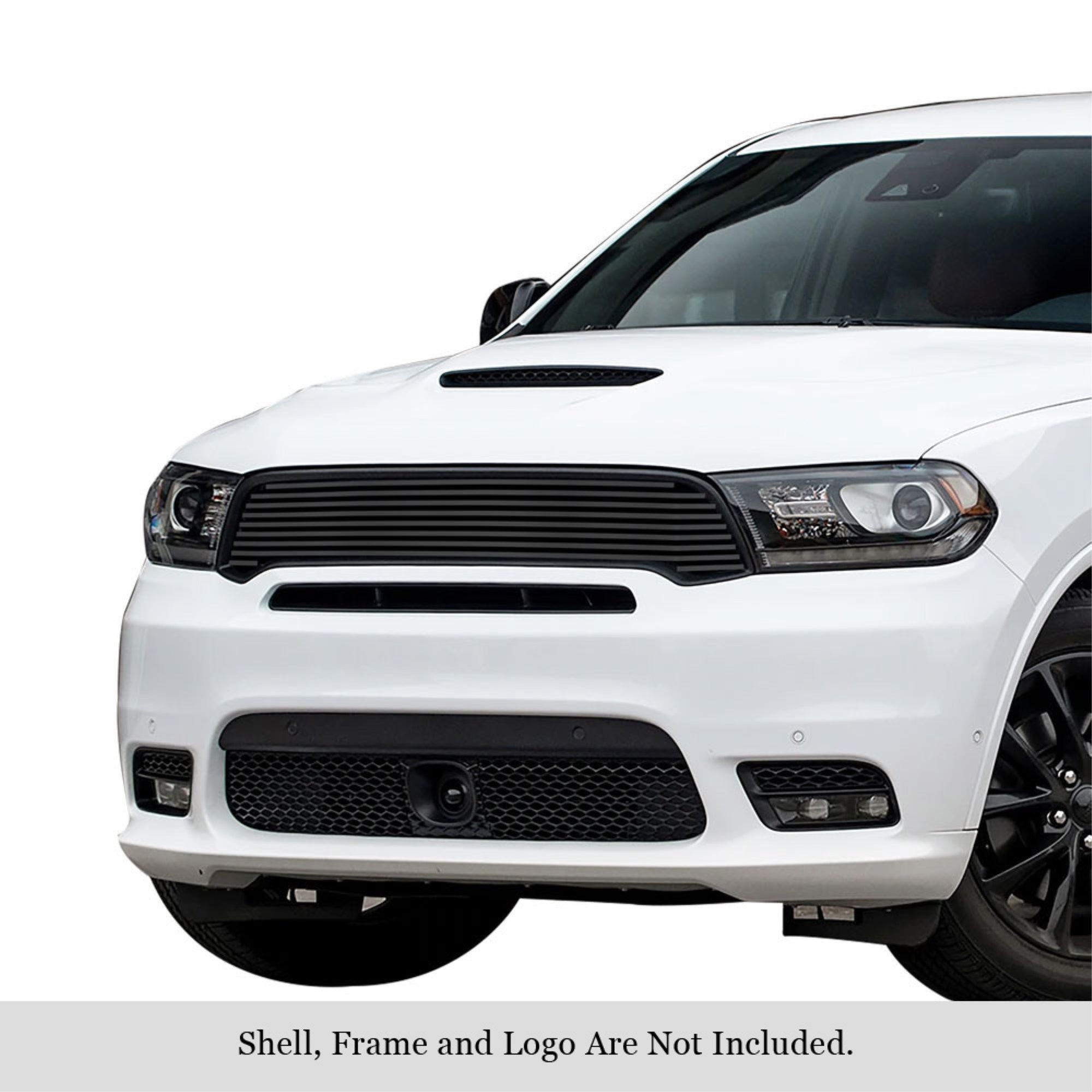 2018 Dodge Durango Only For Rt And Srt/2019-2020 Dodge Durango Only For Gt And Rt And Srt Stainless Steel Black Powder Coated Finish 8X6 Horizontal Billet Black Stainless Steel Billet Grille