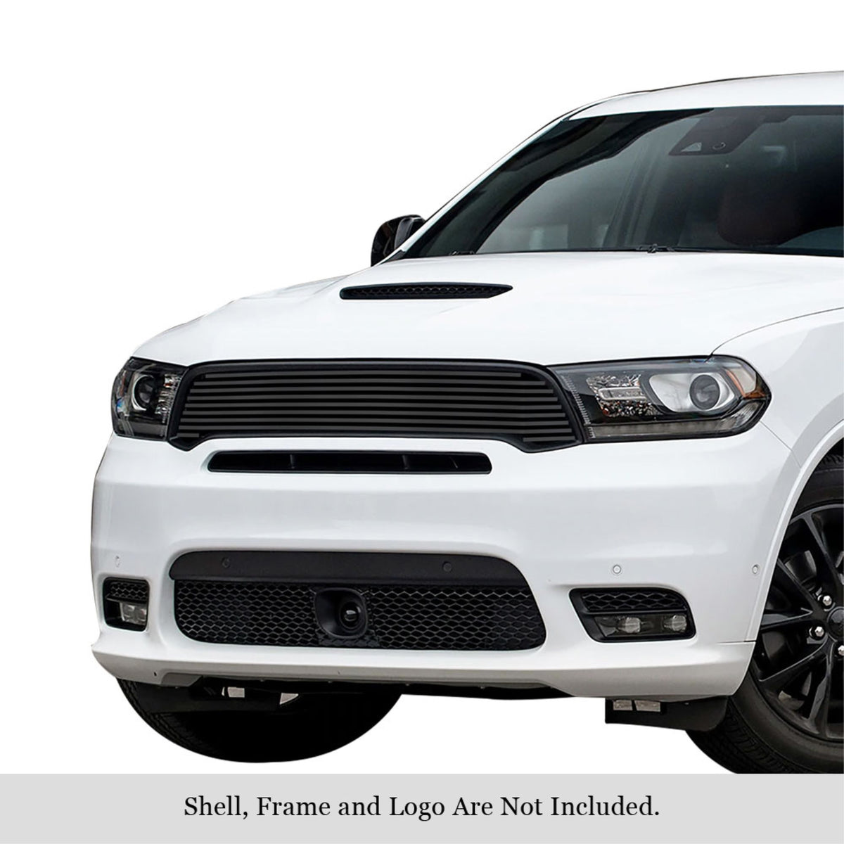 2018 Dodge Durango Only For Rt And Srt/2019-2020 Dodge Durango Only For Gt And Rt And Srt Stainless Steel Black Powder Coated Finish 8X6 Horizontal Billet Black Stainless Steel Billet Grille