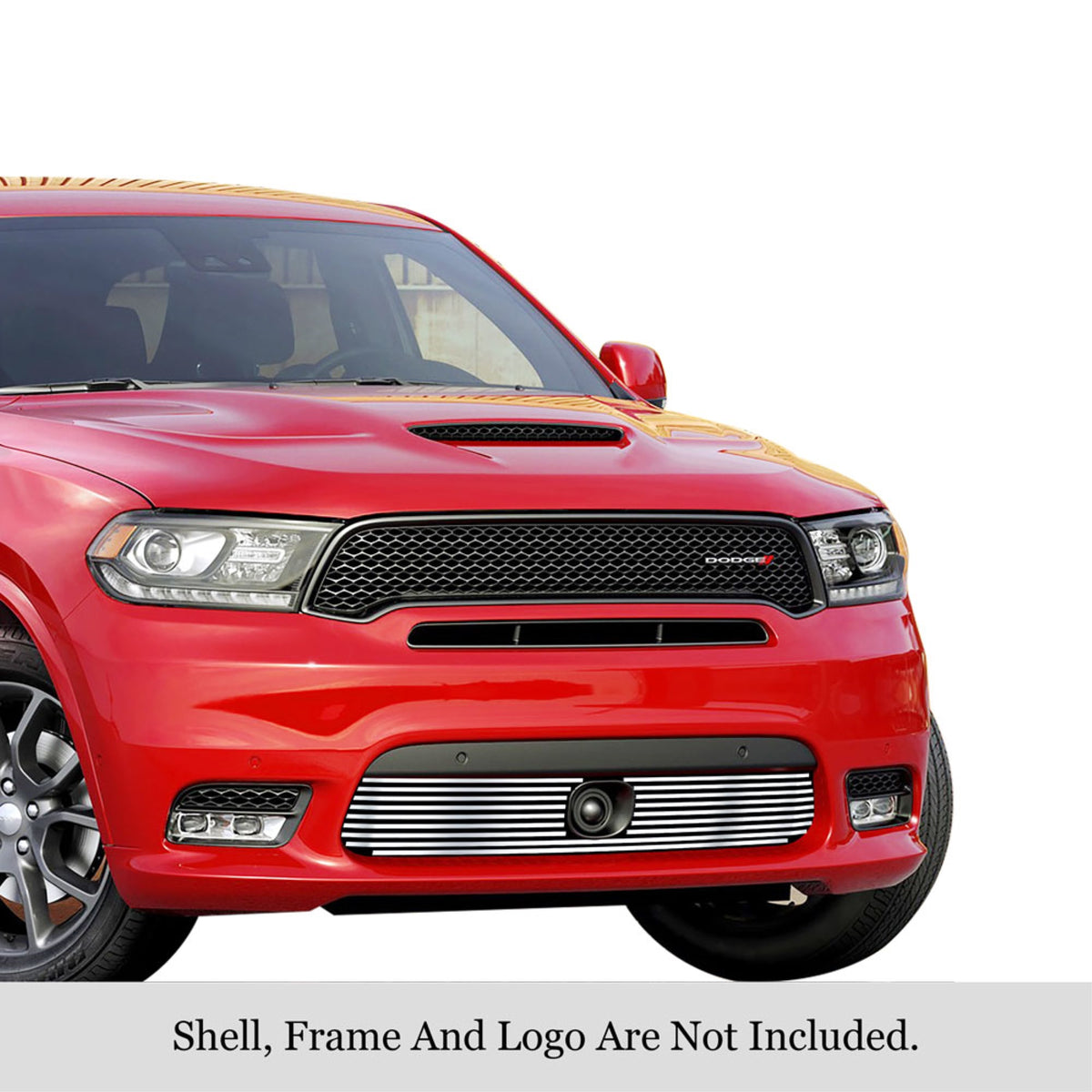 2018 Dodge Durango Only For Rt And Srt With Adaptive Cruise Control/2019-2020 Dodge Durango Only For Gt And Rt And Srt With Adaptive Cruise Control Stainless Steel Silver Hairline Finish Finish 8X6 Horizontal Billet Stainless Steel Billet Grille
