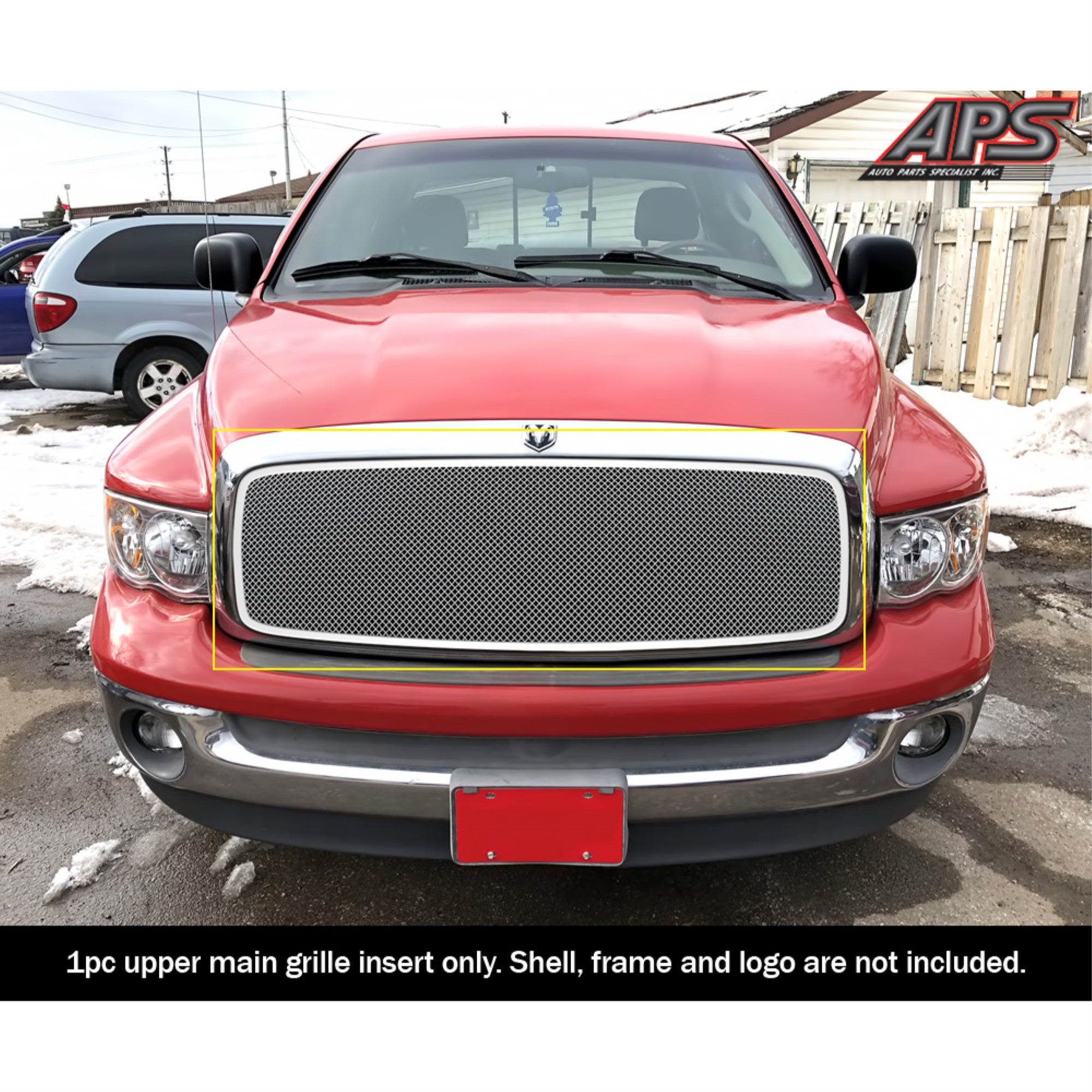 2002-2005 Dodge Ram 1500 /2002-2005 Dodge Ram 2500 /2002-2005 Dodge Ram 3500 Stainless Steel Polished Finish 1.8 Mm Wire Mesh Mesh Grille