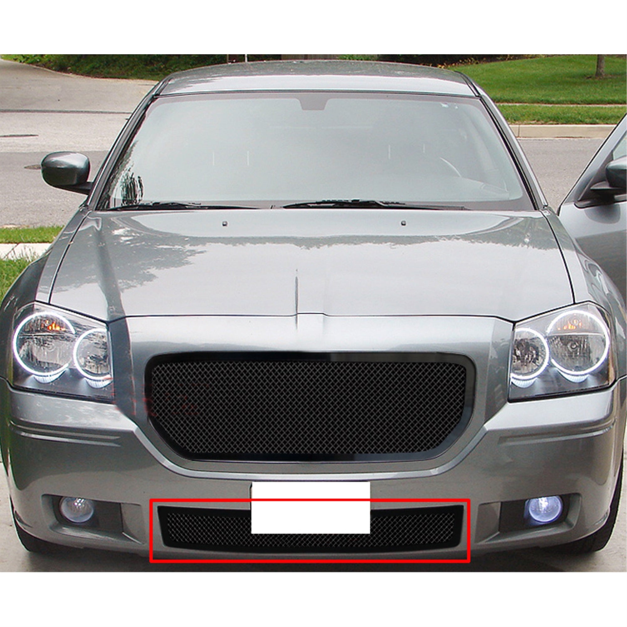 2005-2007 Dodge Magnum  Except Srt8 Stainless Steel Black Powder Coated Finish 1.8 Mm Wire Mesh Black Wire Mesh Grille